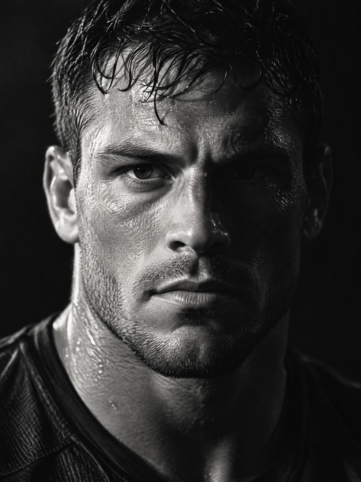 Determined athlete portrait