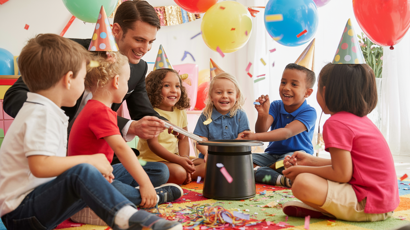 Party Package One — A bite-sized burst of magical mayhem. Children's party package in Bournemouth & Dorset.