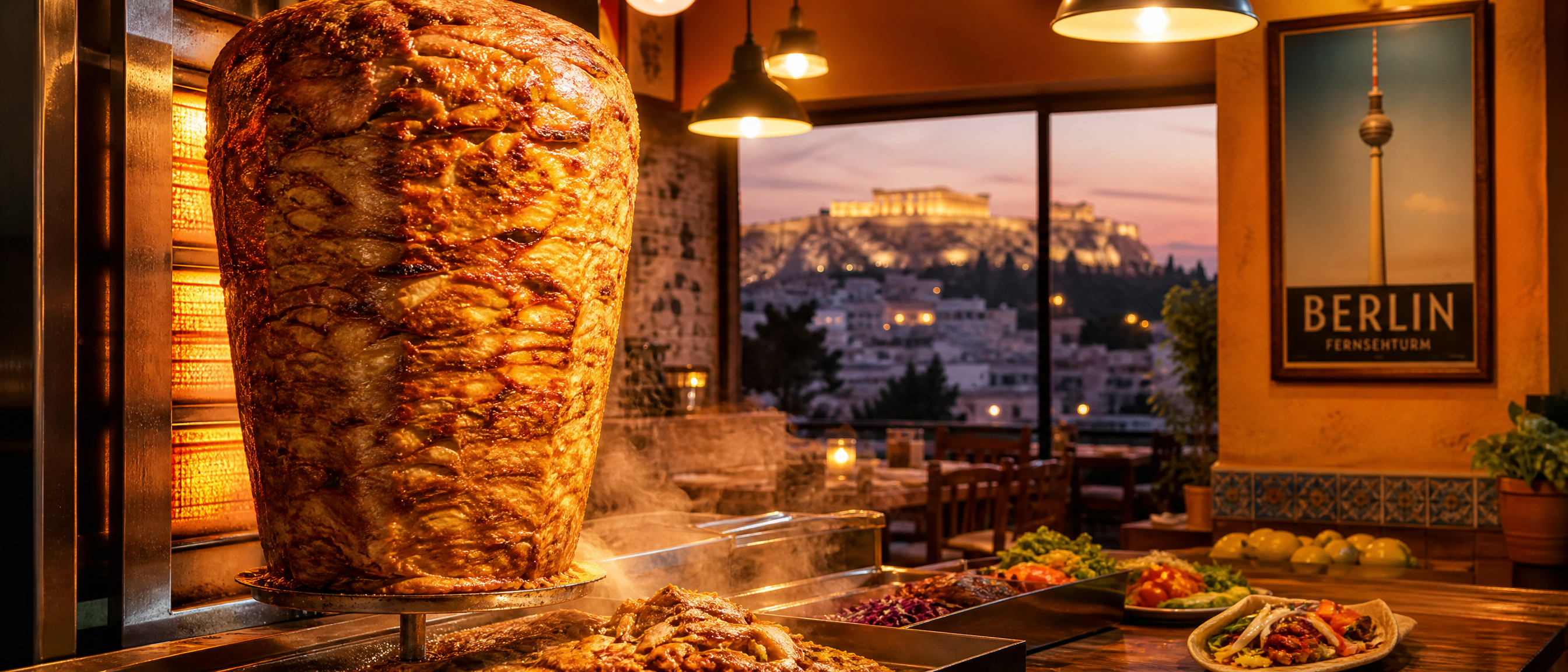 Berlin Döner Kebab being sliced