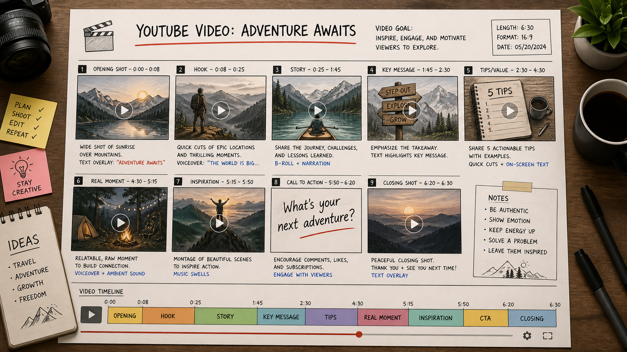 YouTube Video Senaryosu (Hook + Bölümler) — AI ile üretilmiş kapak görseli
