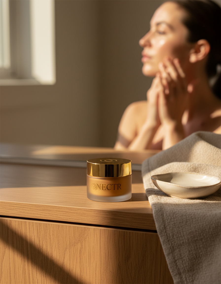 NECTR golden-capped jar