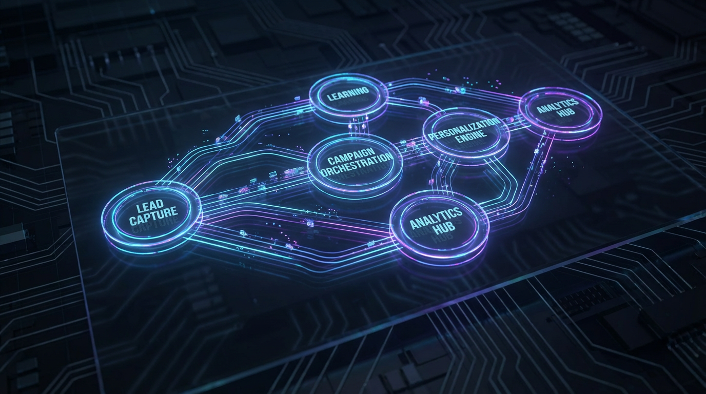 Diagramme d'automatisation marketing GoHighLevel
