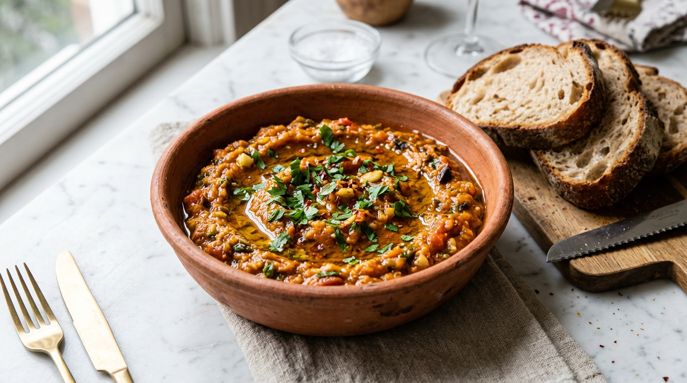 Moroccan Zaalouk (Smoky Eggplant Salad)