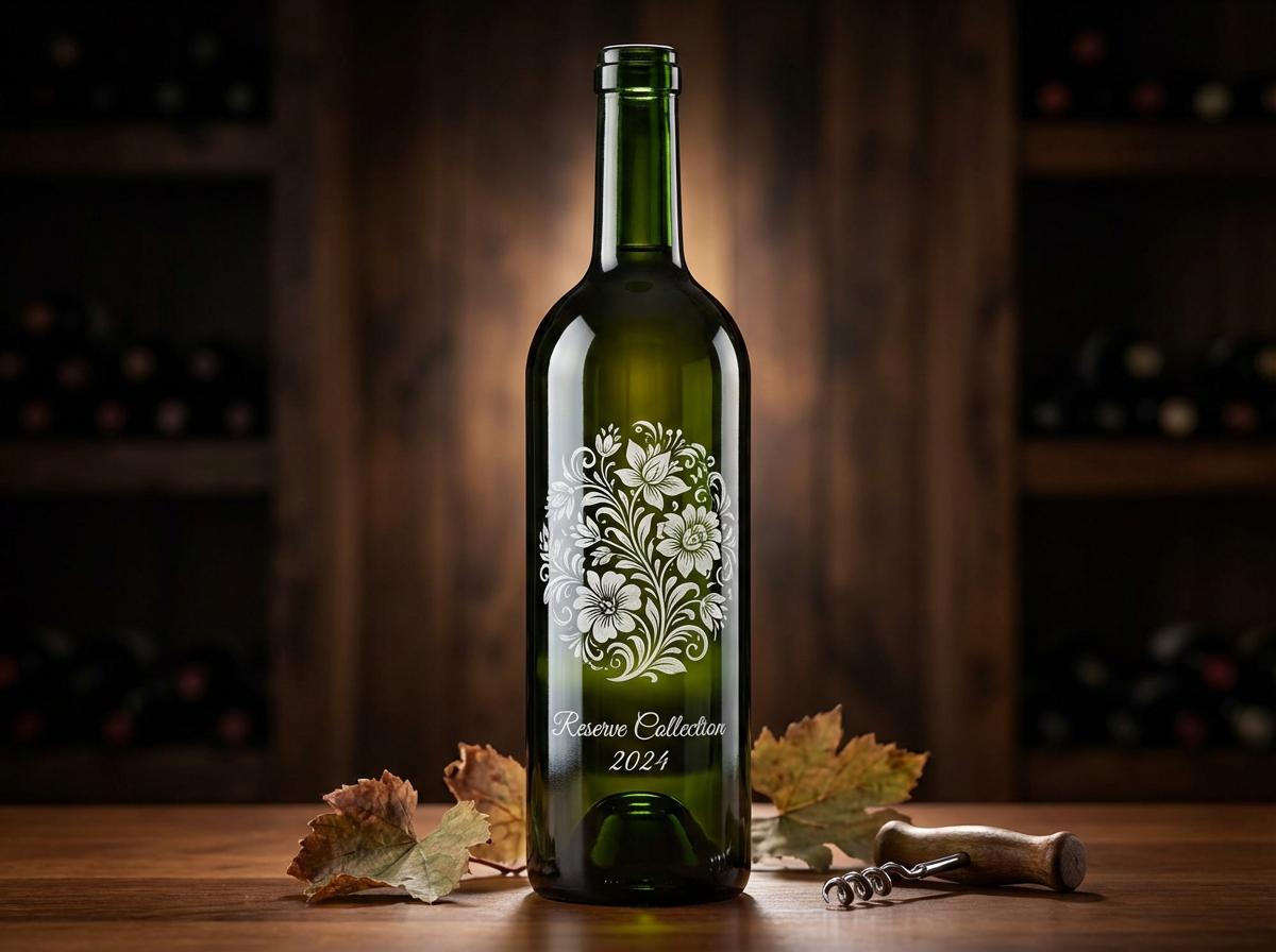 Engraved Glass Bottle