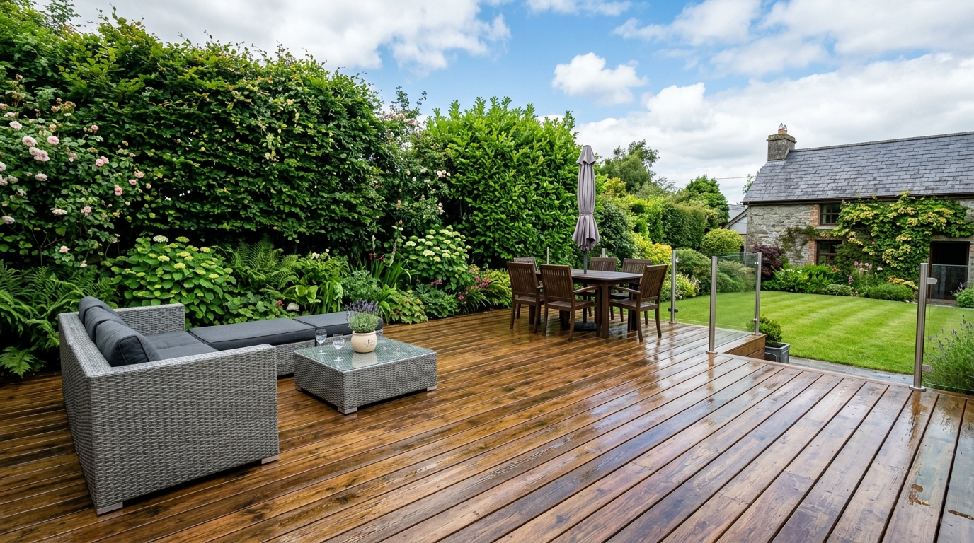 Deck Cleaning work by Irish Shine