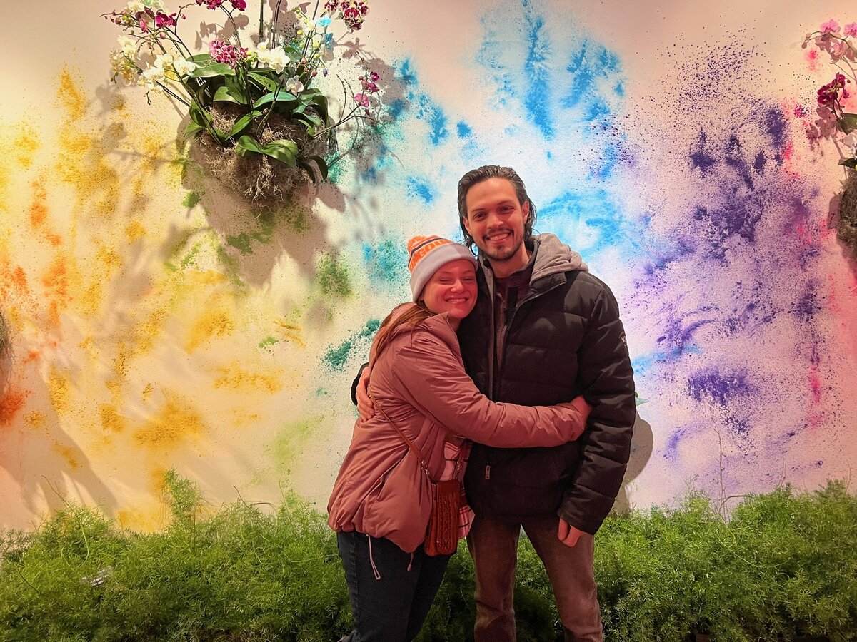 Ulysses and Masha, co-founders of Eden Farm Stays, in their natural element