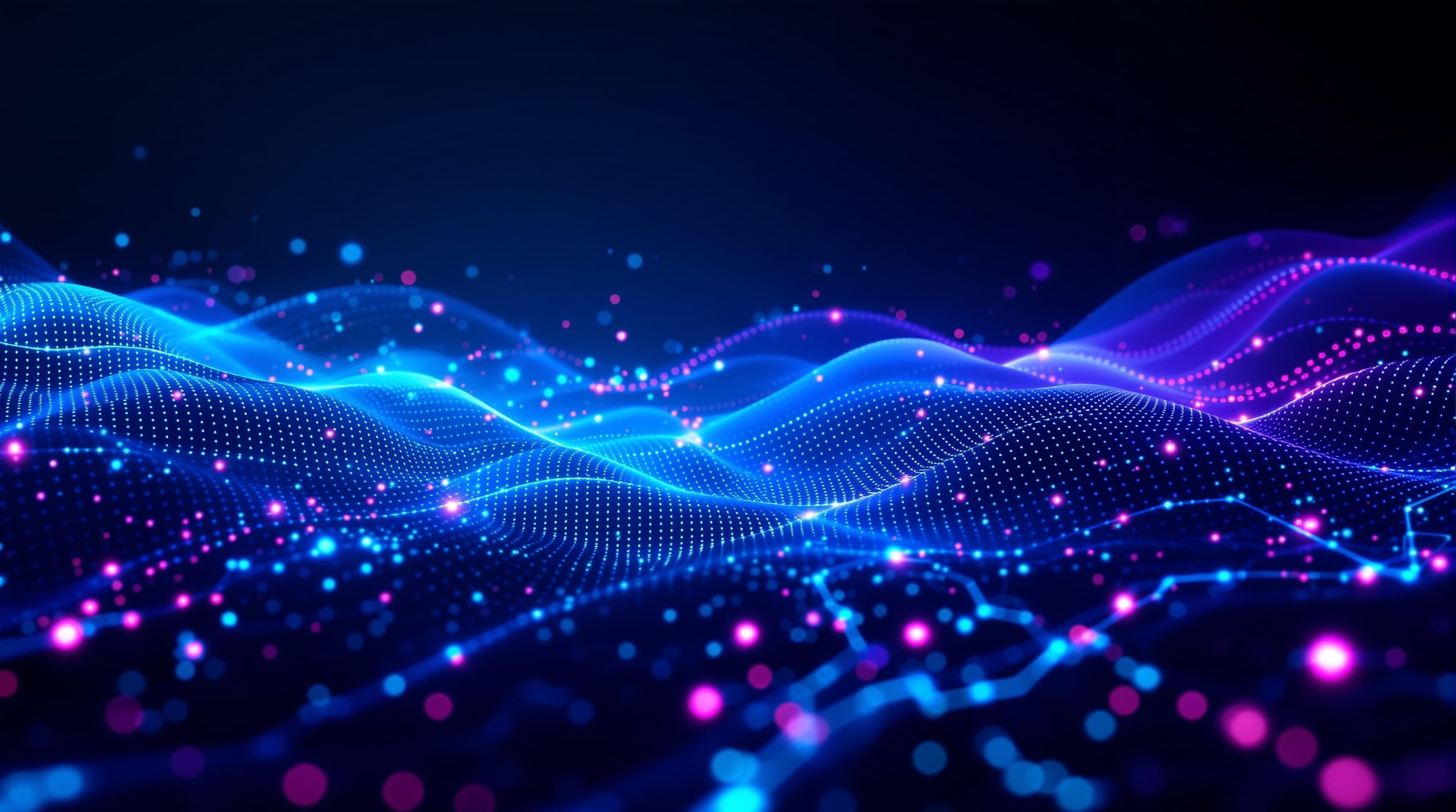 Abstract digital technology background with blue and purple gradients