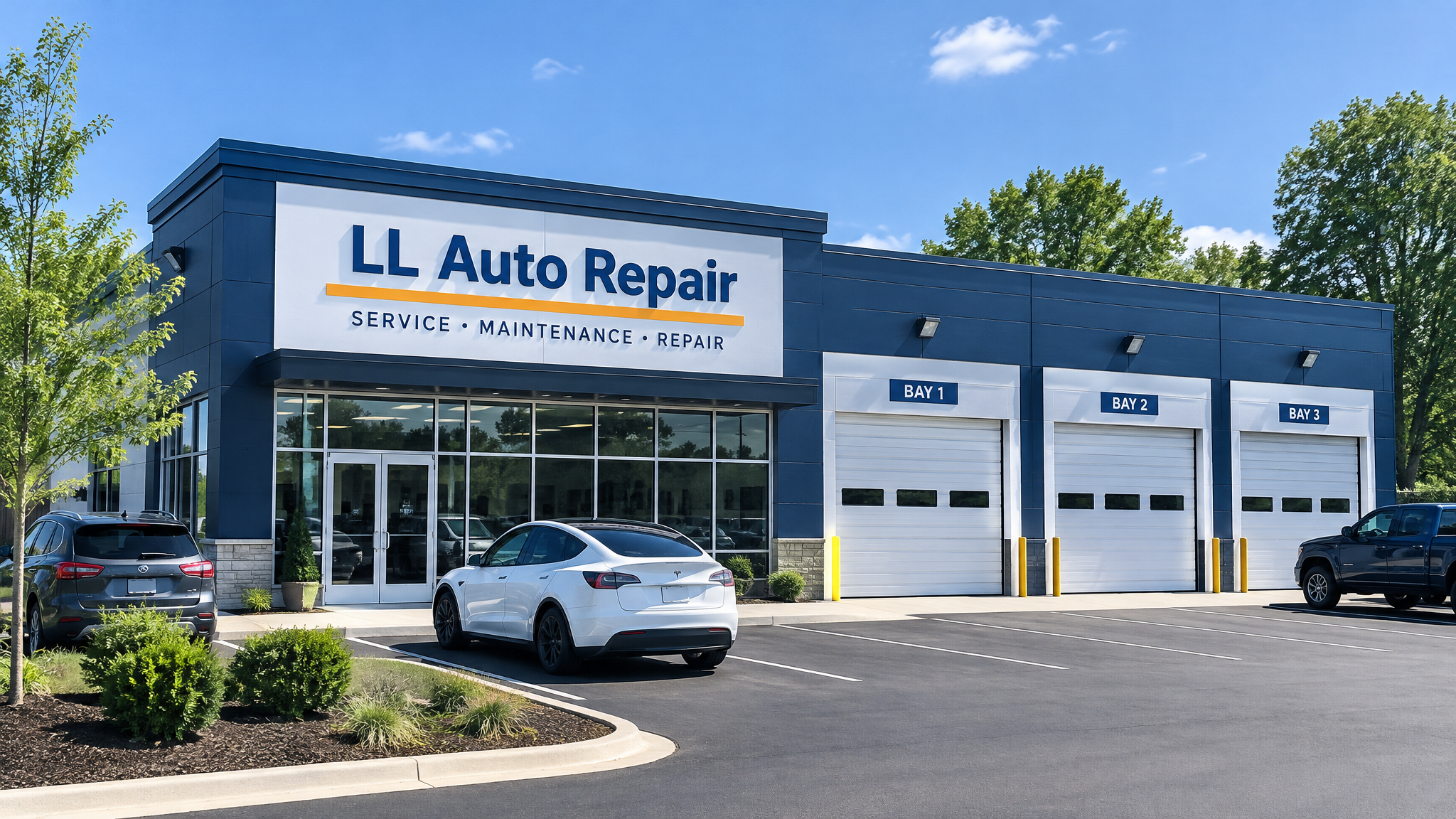 LL Auto Repair shop exterior in West Chester Ohio