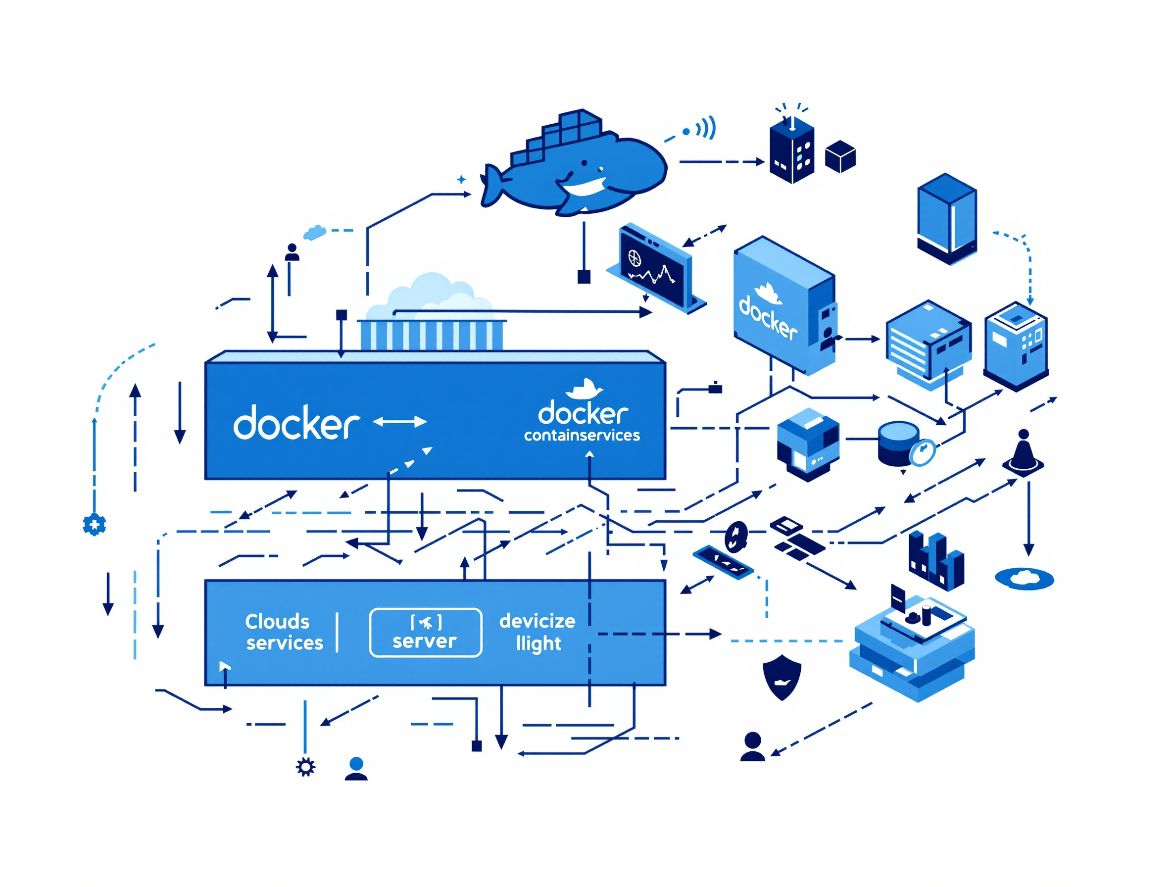 Docker container architecture visualization