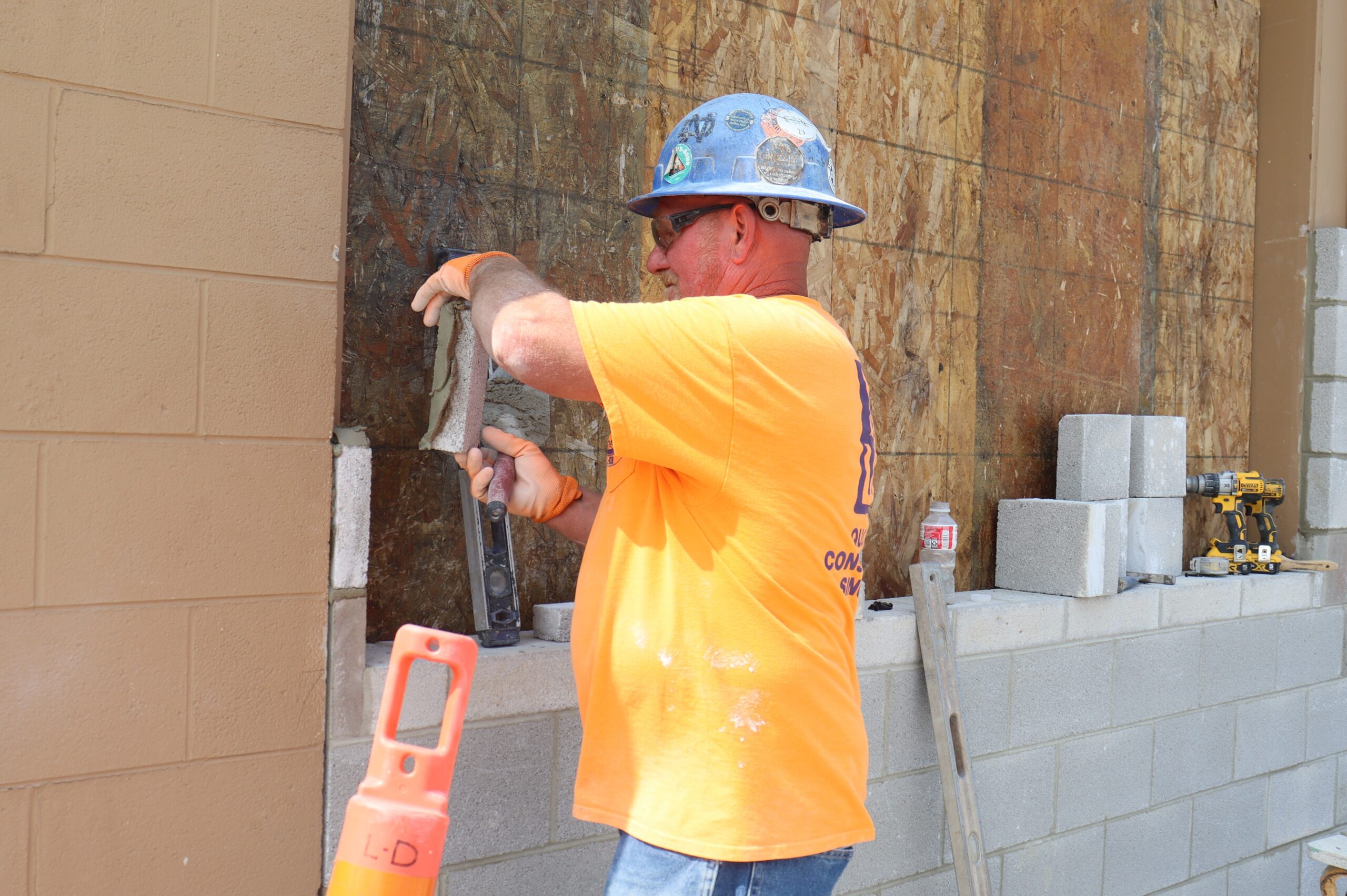 Five Boroughs Masonry team at work on a Brooklyn project