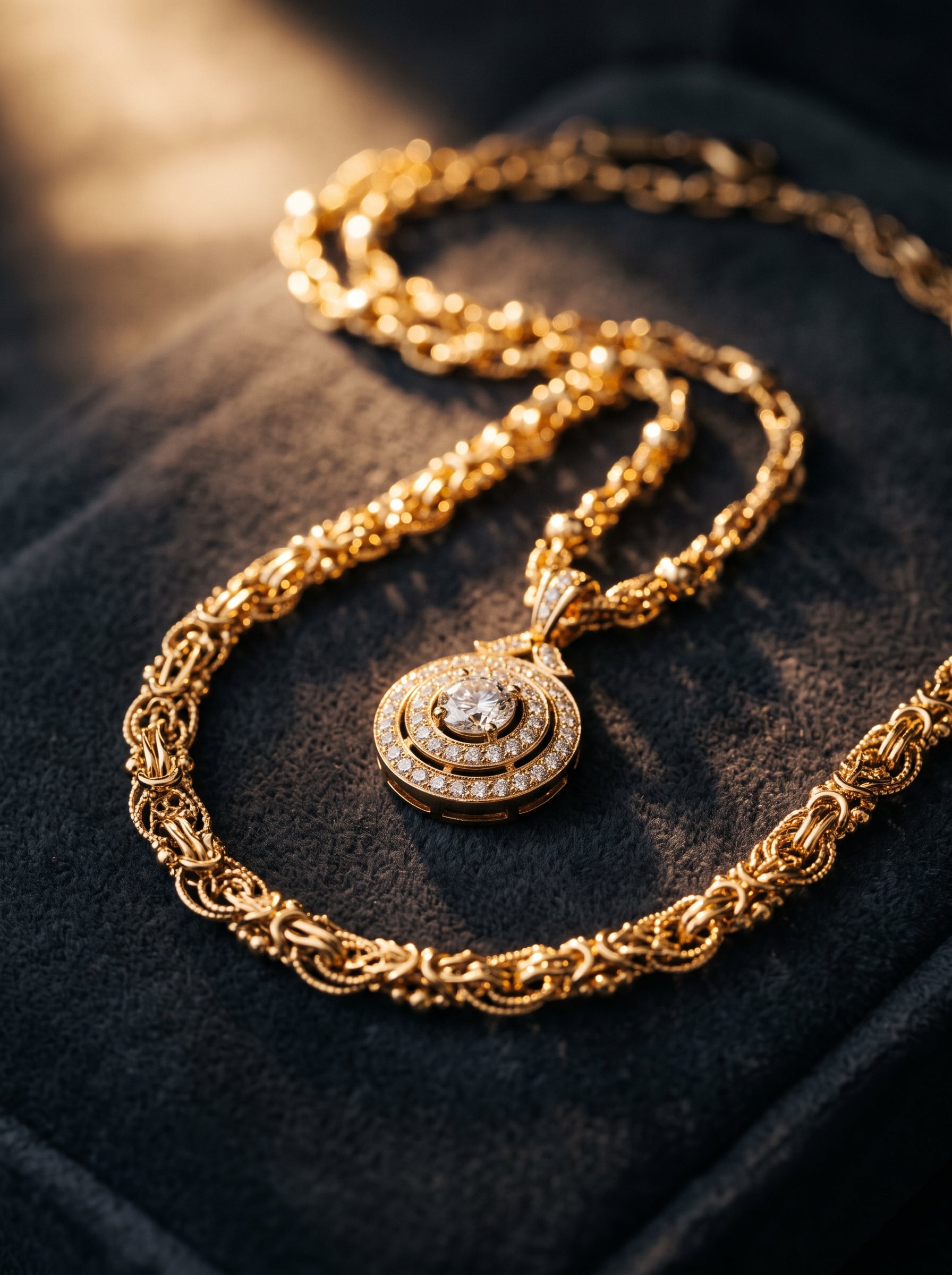 Serpentine Gold Necklace