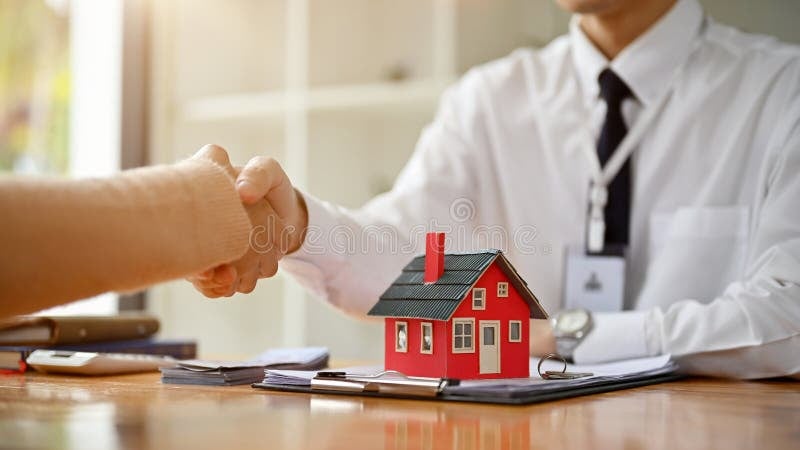 Professional real estate office environment
