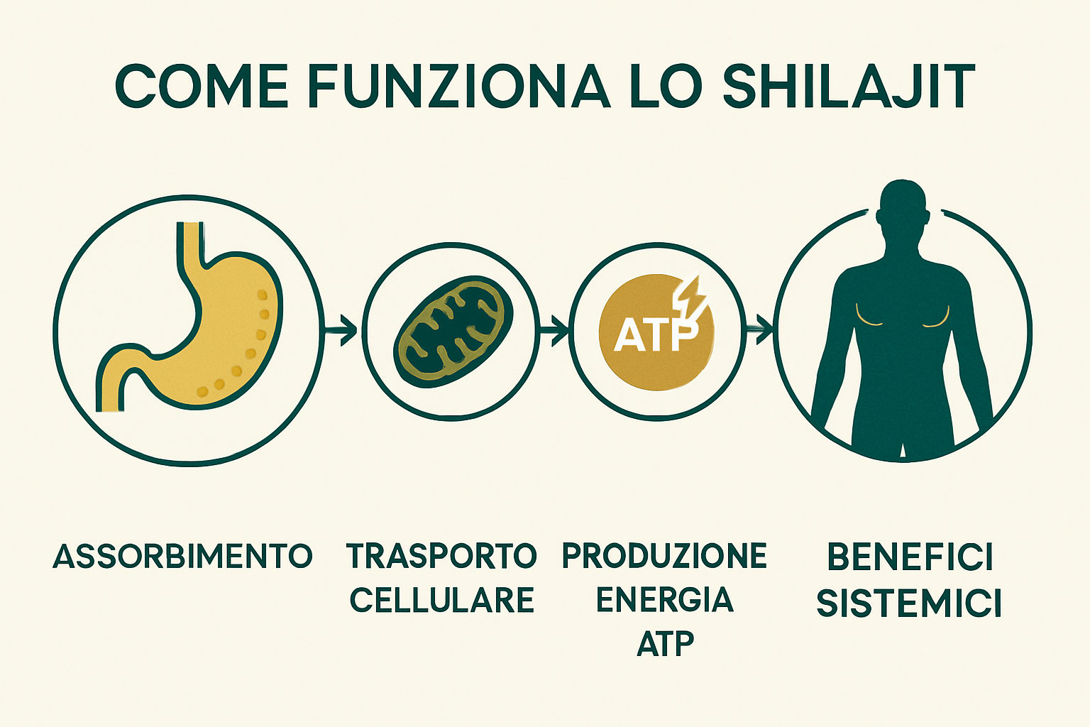 Come funziona il Shilajit - Meccanismo d'azione nel corpo umano