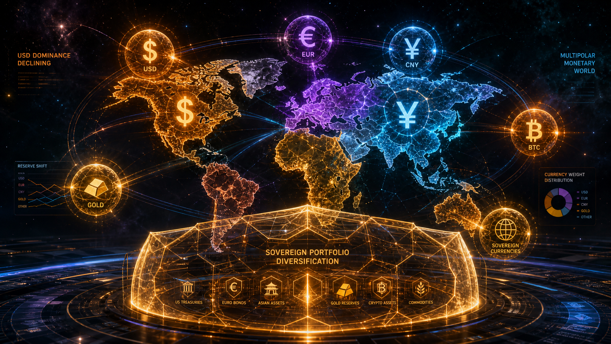 The De-Dollarization Hedge: Sovereign Portfolios in a Multipolar Money World