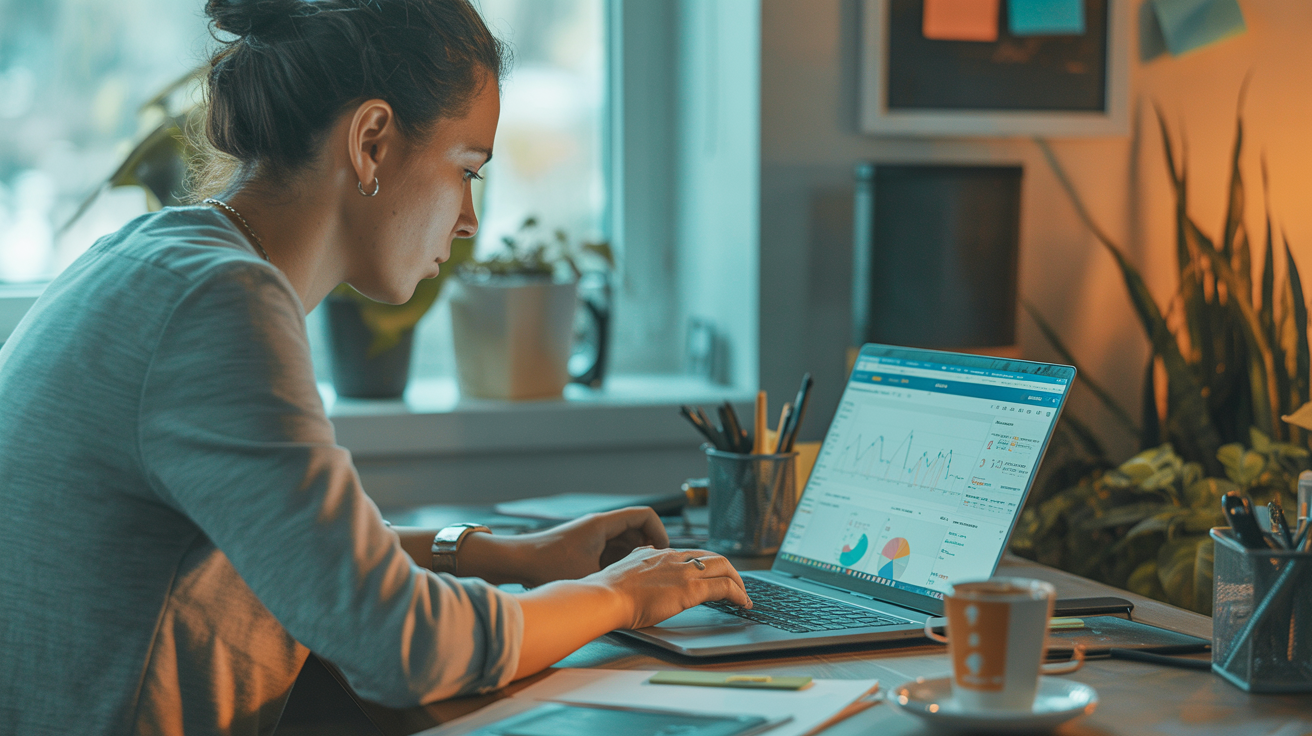 DynamAd Solutions founder working on digital marketing campaigns