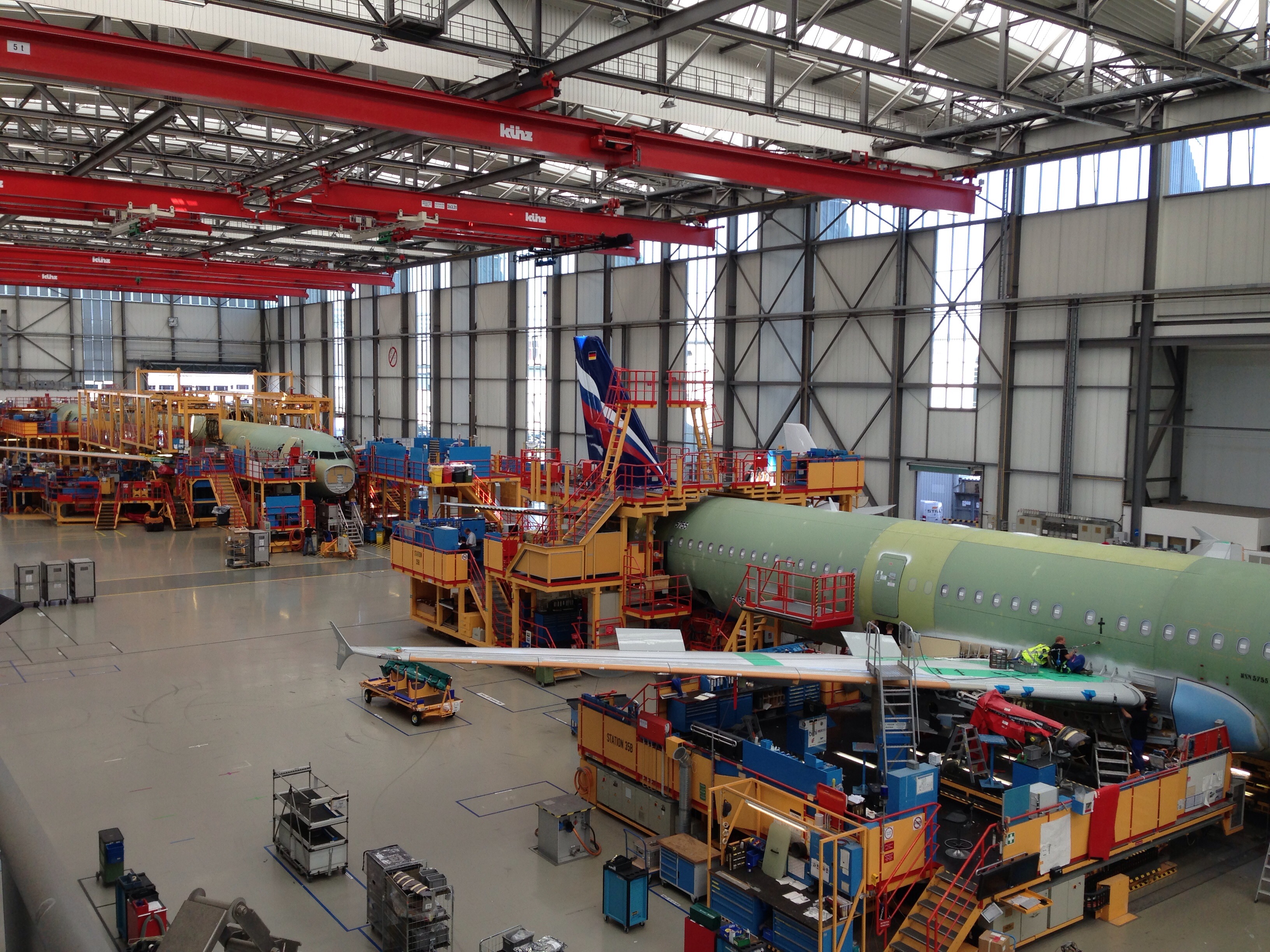 Aerospace aircraft assembly line manufacturing
