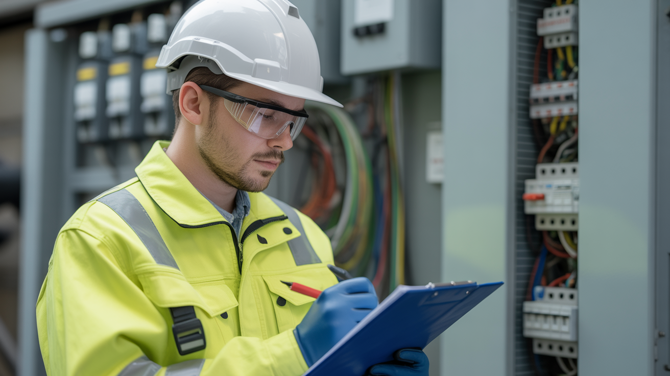 Prüftechniker bei der Dokumentation