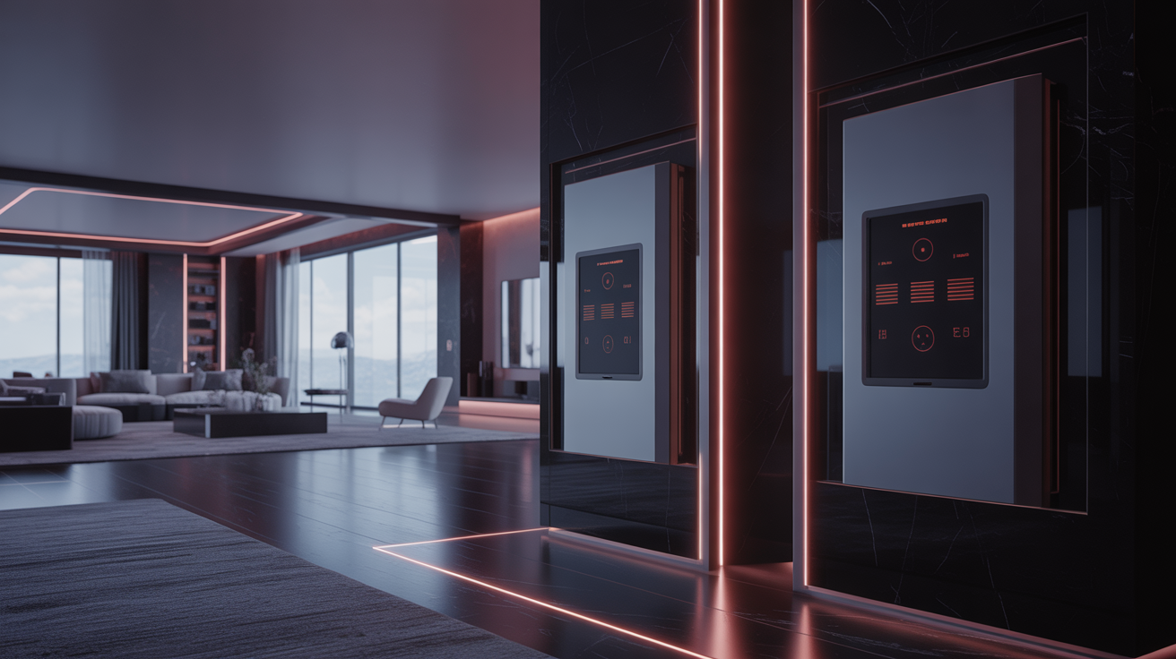 Luxury smart home interior with advanced automation