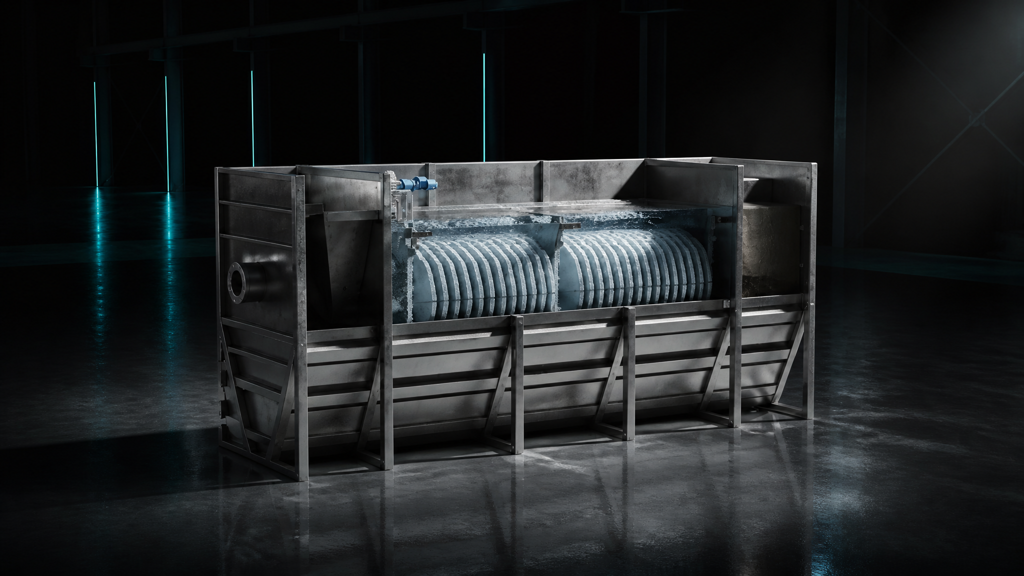 Retrofitting existing basins with disc filters instead of new civil works
