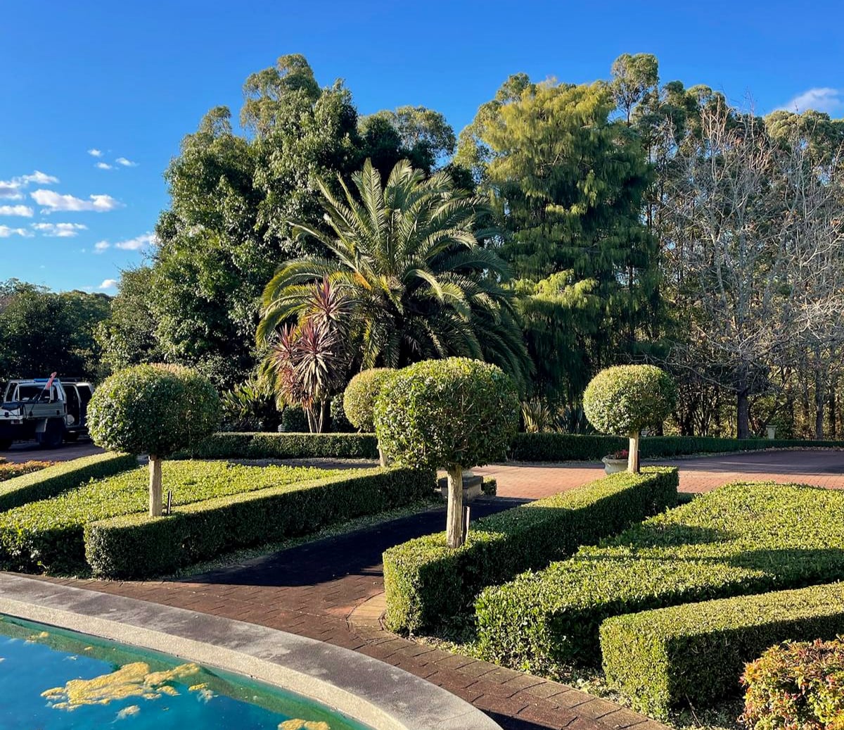 Professional garden maintenance and lawn care result