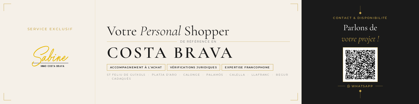 Votre Personal Shopper Costa Brava - Sabine Immo