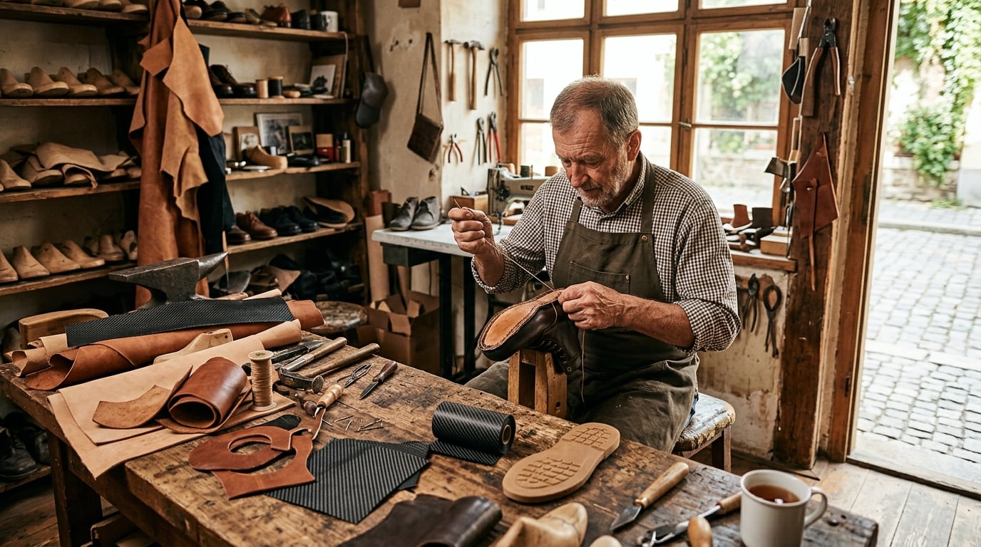 Atelier de fabrication artisanale de chaussures Ground