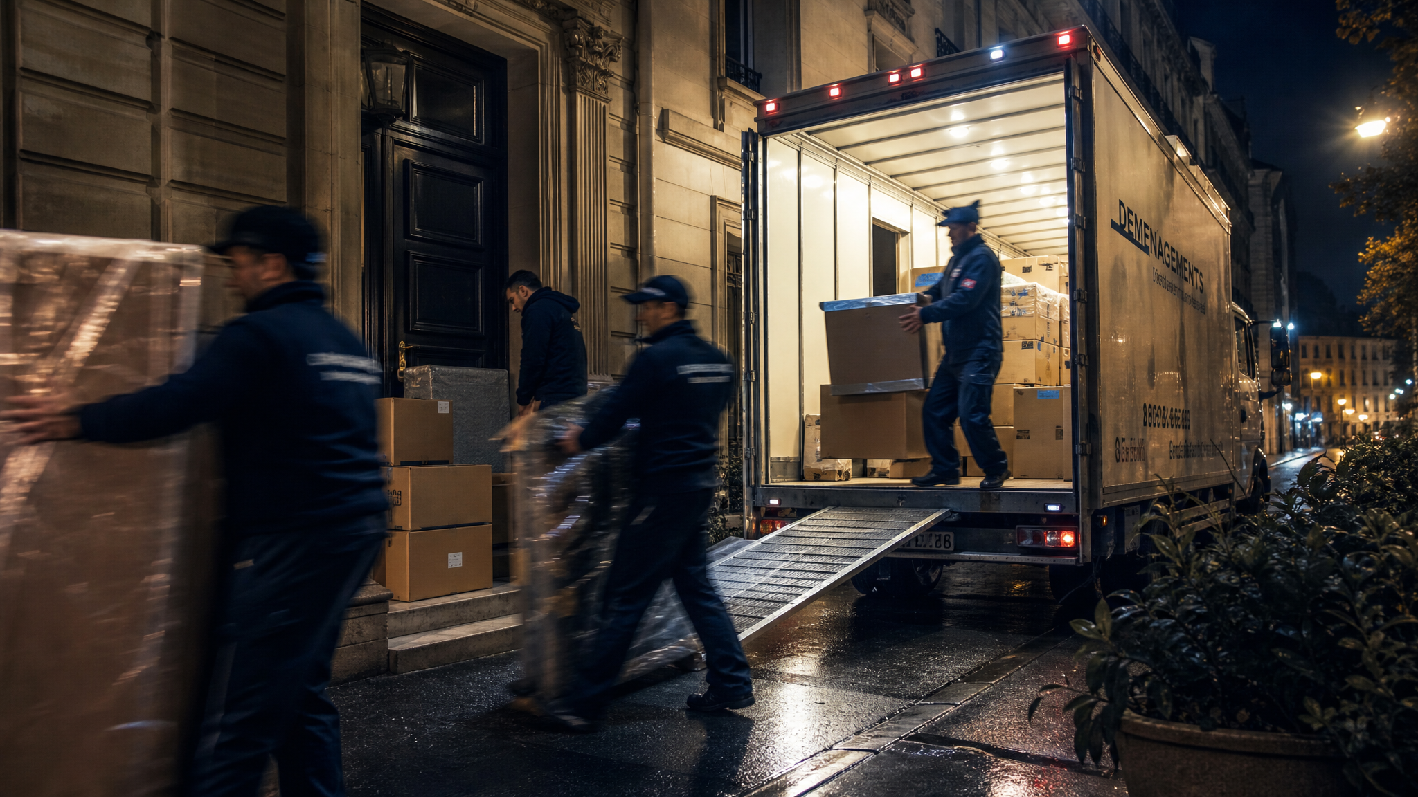 Emergency last-minute moving service at night