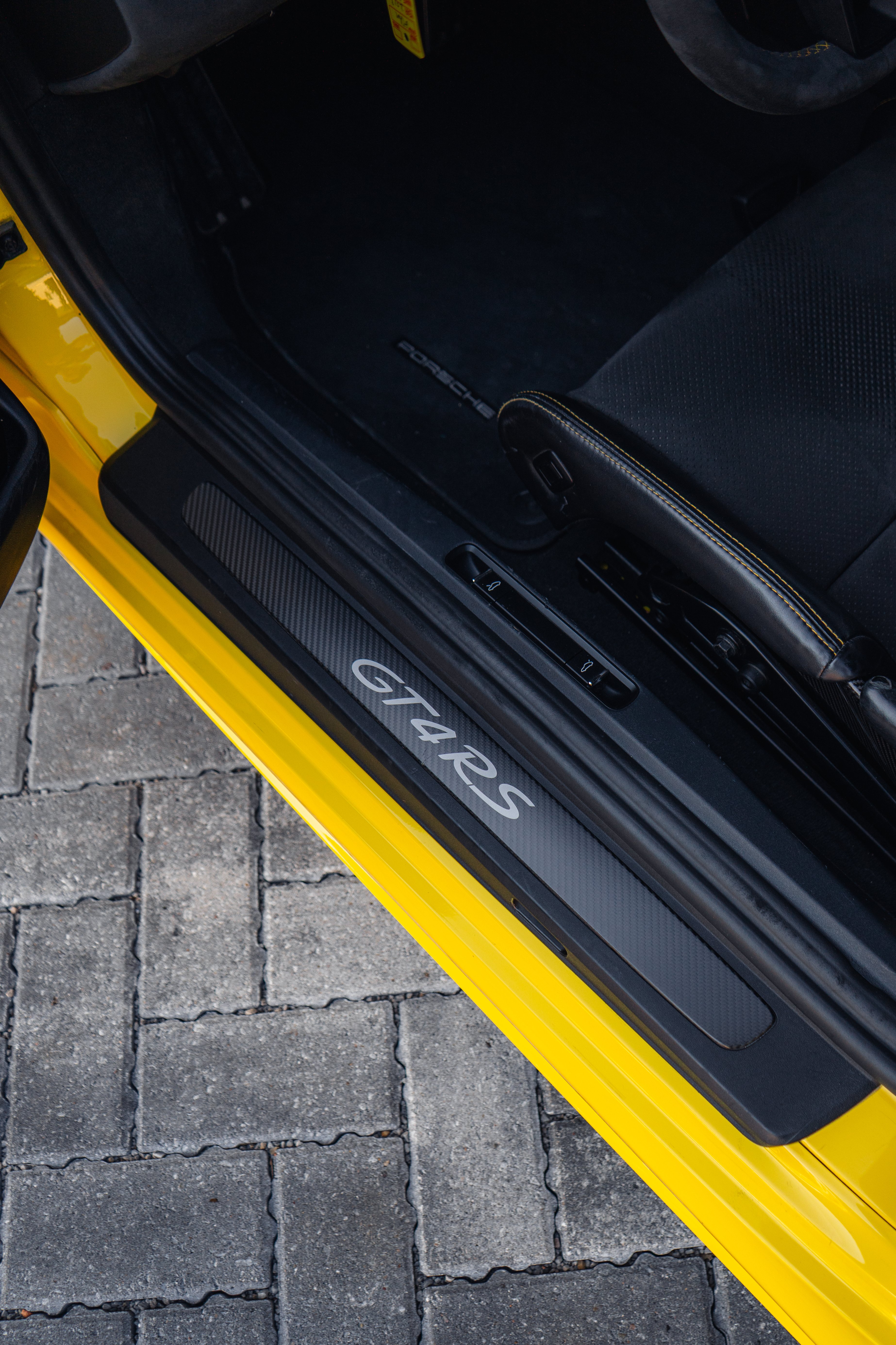 Porsche GT4 RS carbon fiber door sill plate