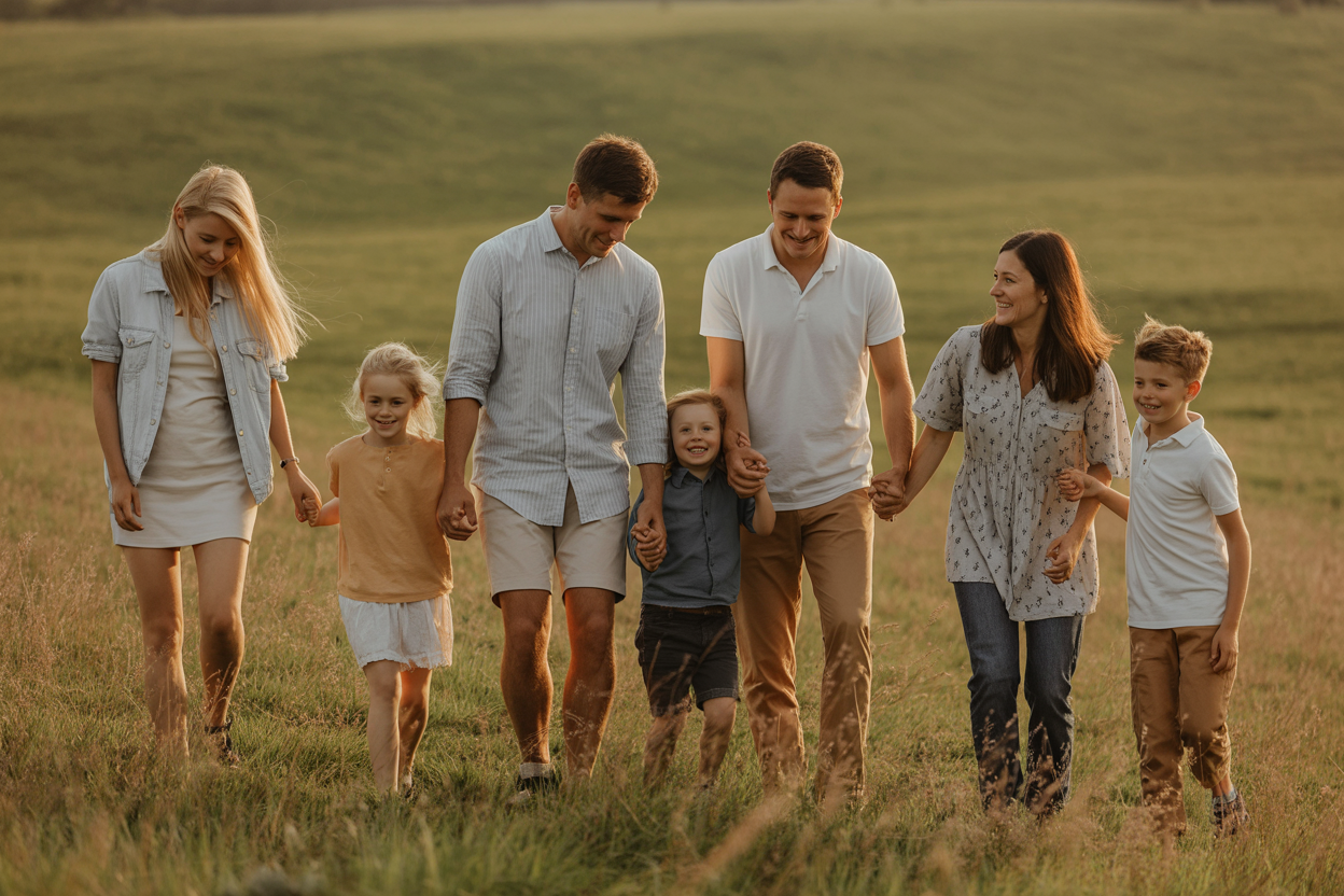 Families gathering together at The Hayfield