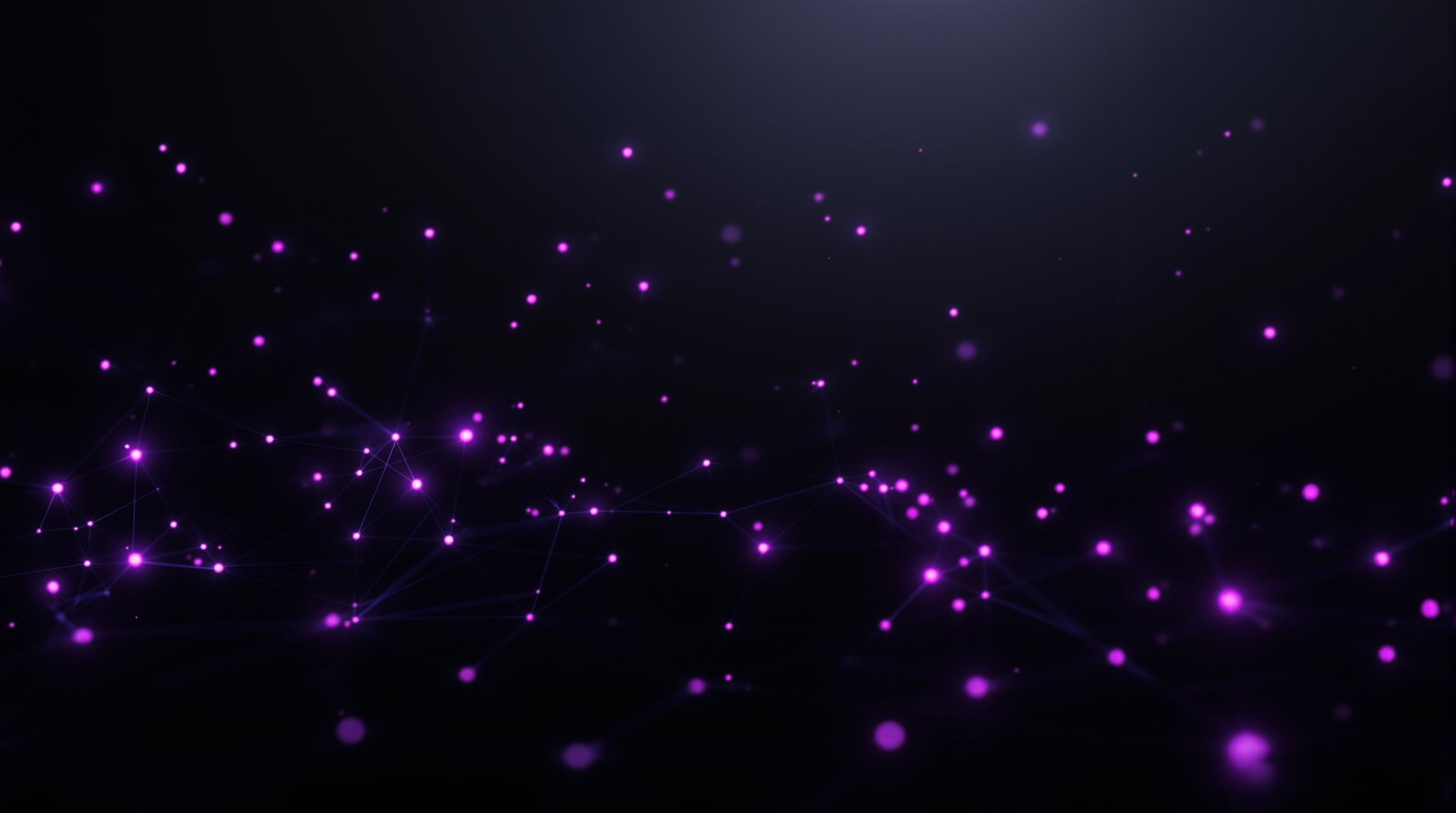Futuristisches 3D-Wireframe-Mesh mit violettem Leuchten