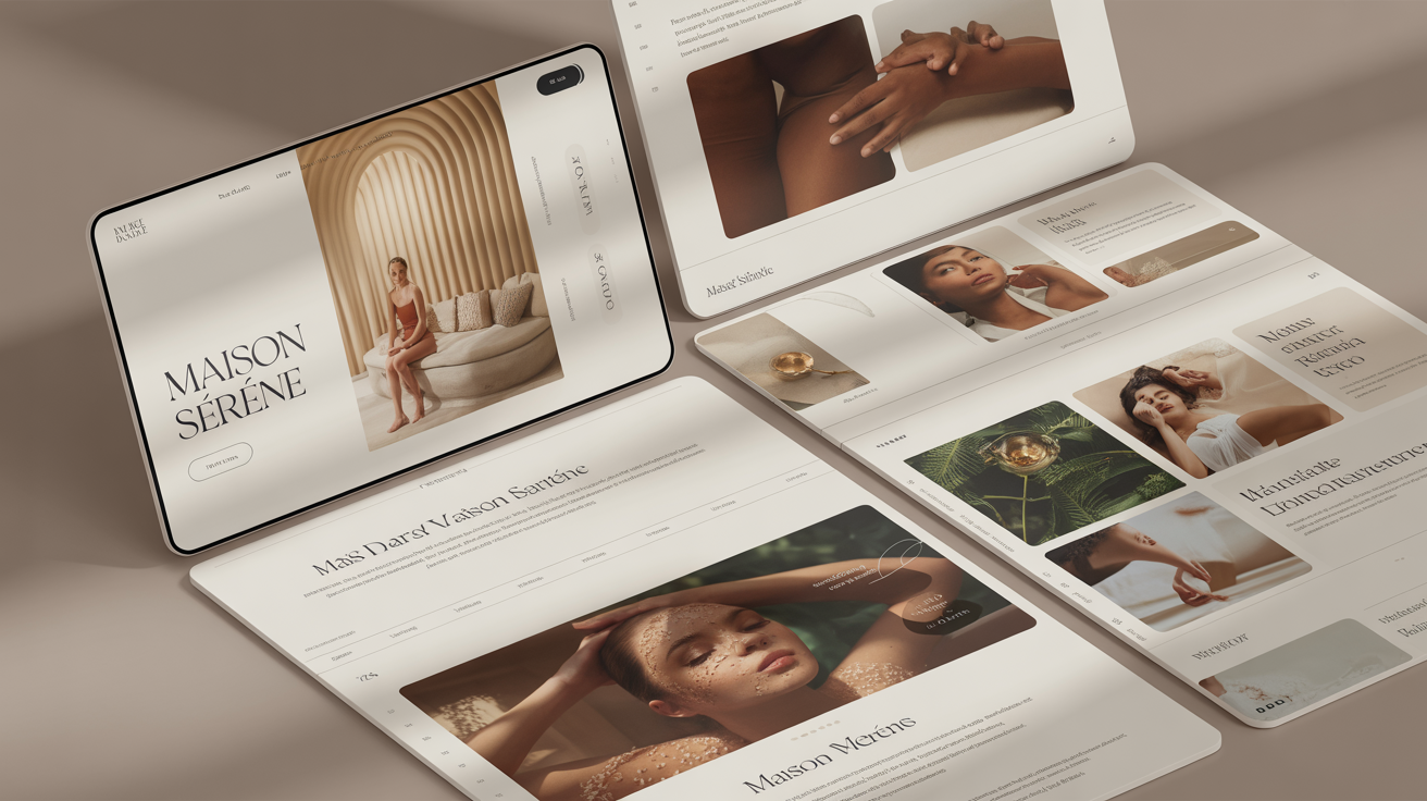 Maison Sérène — Luxury wellness, refined website mockup