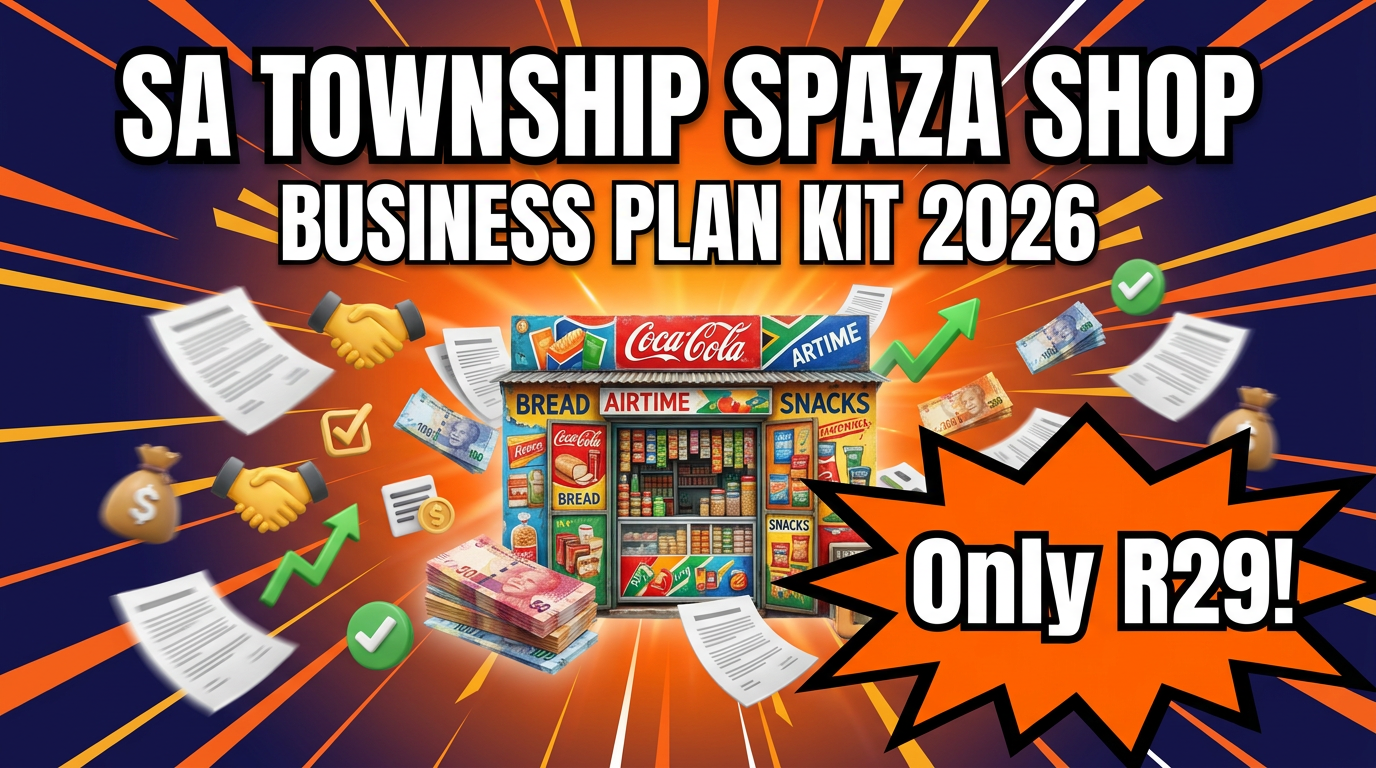 SA Township Spaza Shop Business Plan Kit 2026