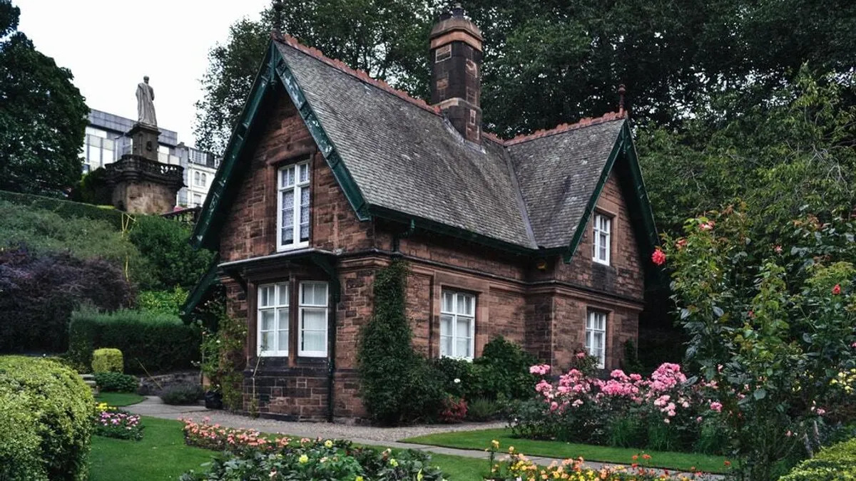 UK house with clean fascias and guttering