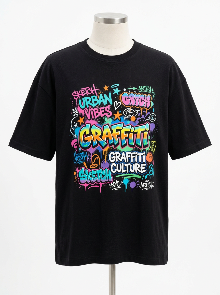 Camiseta Oversized Graffiti