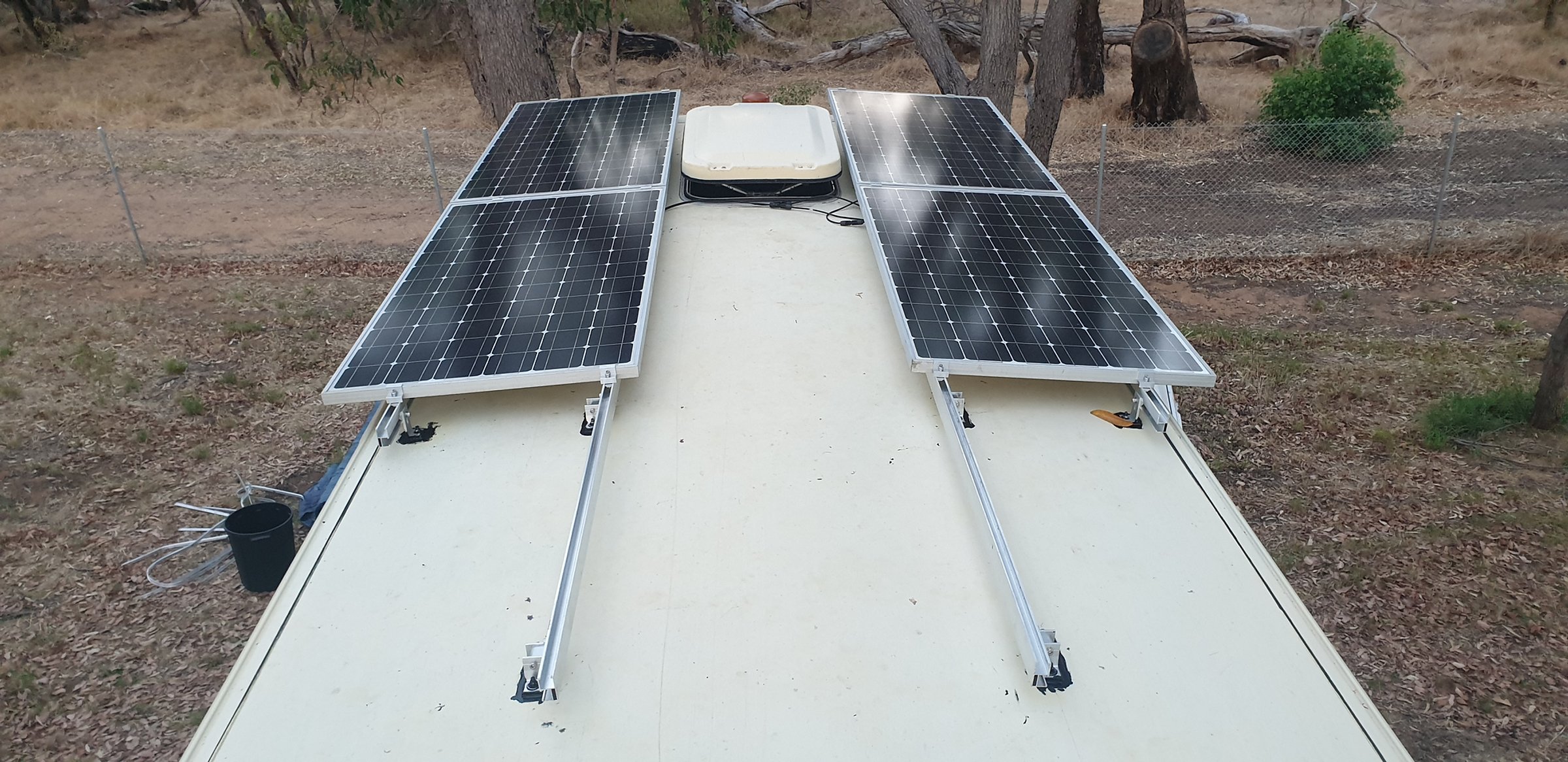 First String of Solar Panels Installed