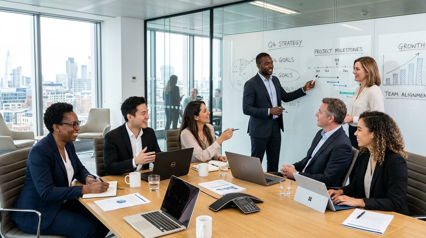 Professionals collaborating in a training session