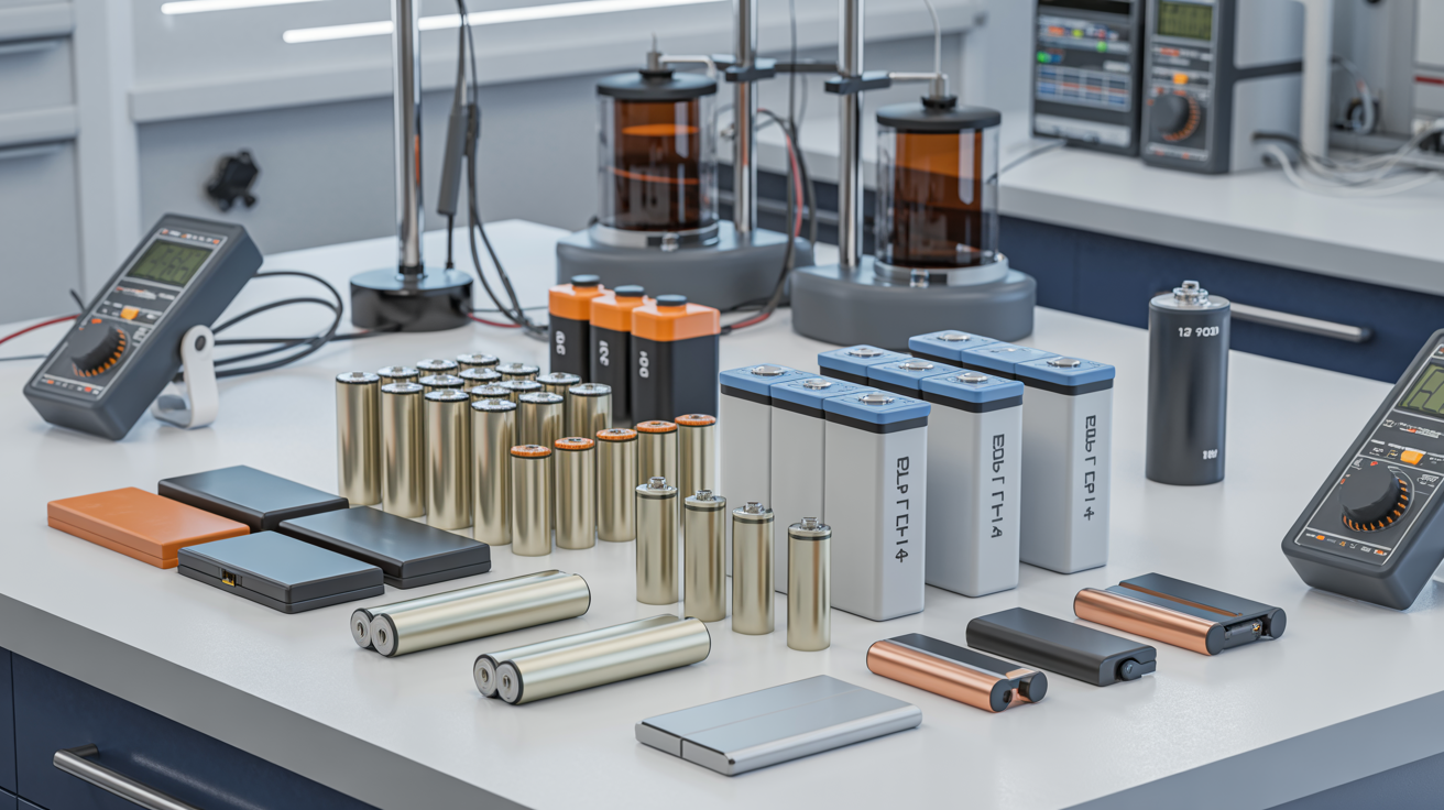Advanced battery chemistry comparison chart showing different technologies
