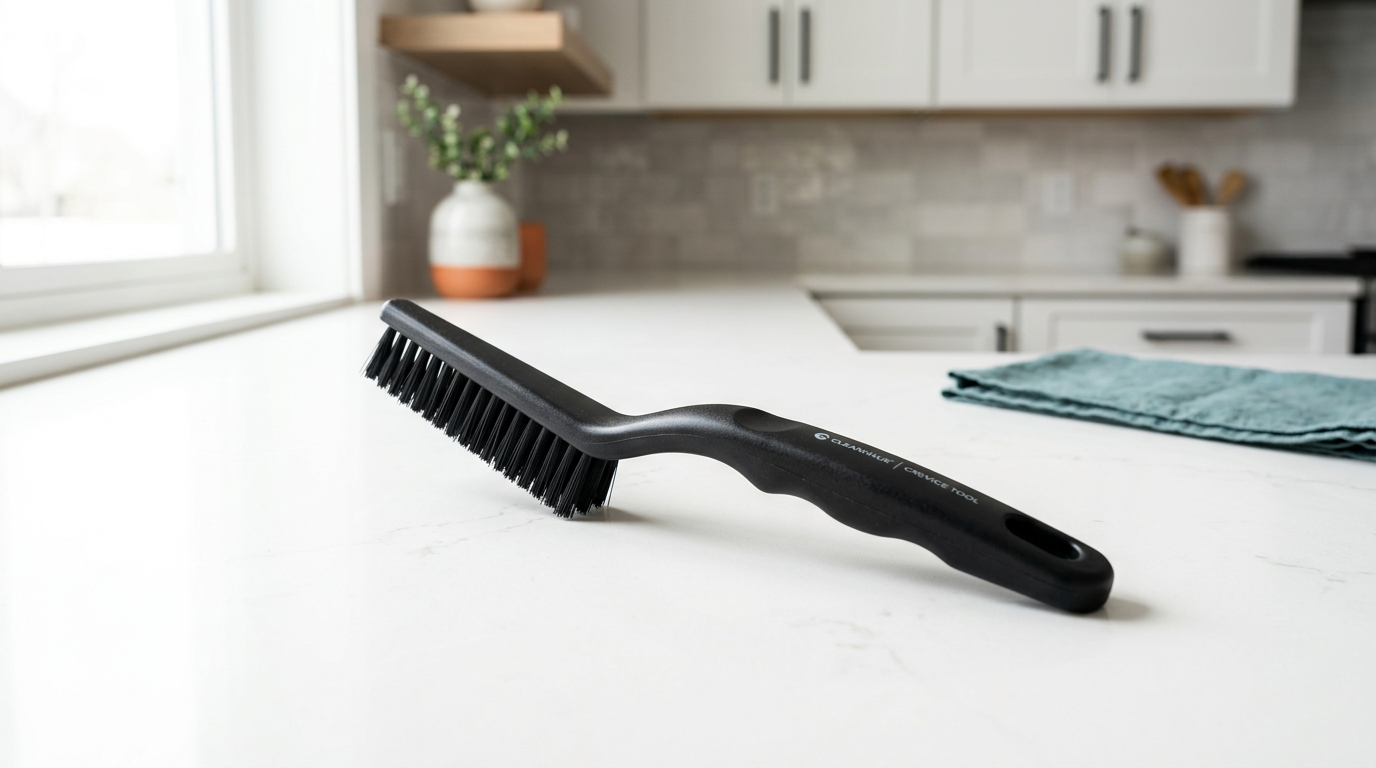 HouseholdHeaven crevice cleaning tool on a bright kitchen countertop