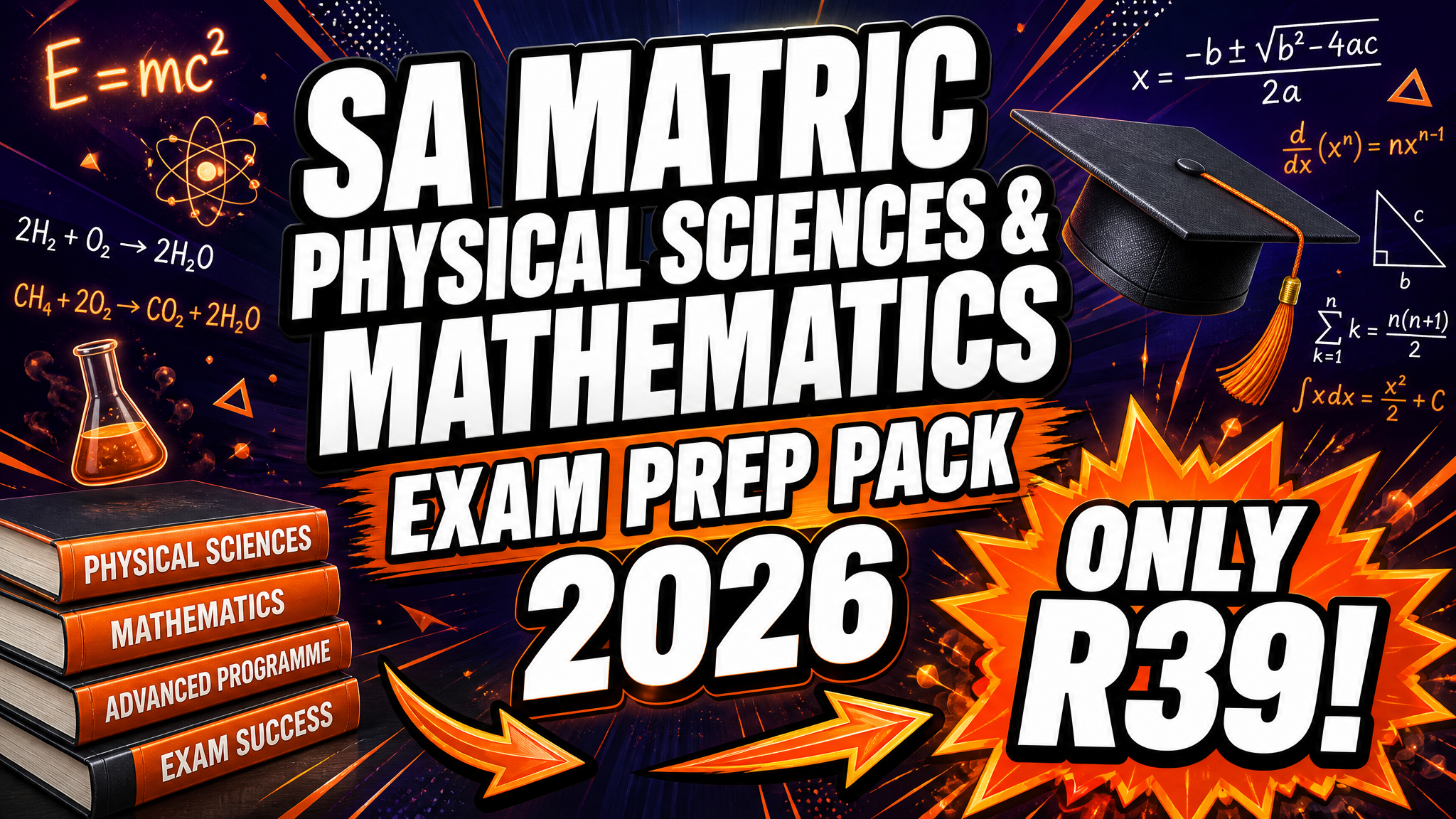 SA Matric Physical Sciences & Mathematics Exam Prep Pack 2026
