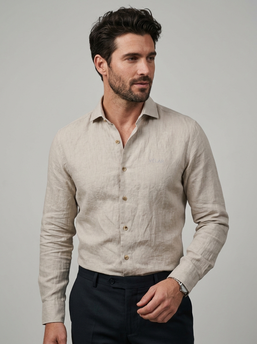 Camisa de Linho Areia