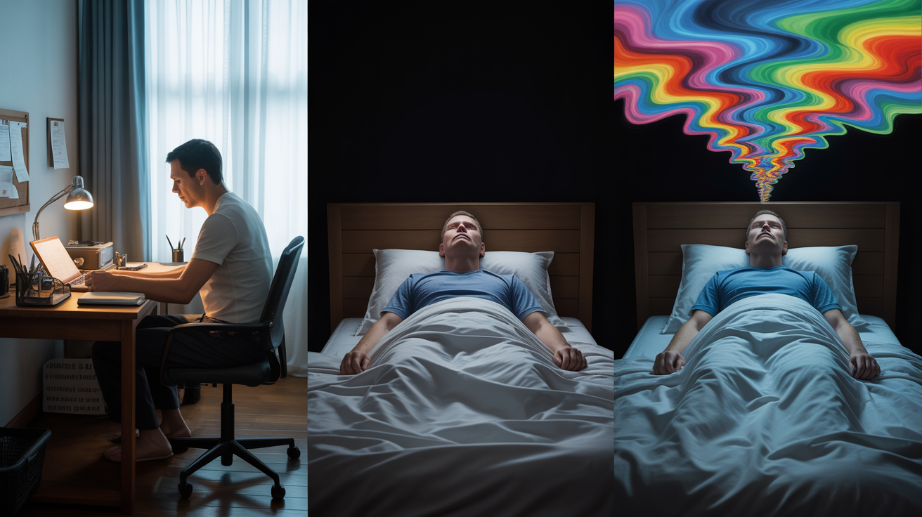 Three states of consciousness — waking, deep sleep, dreaming