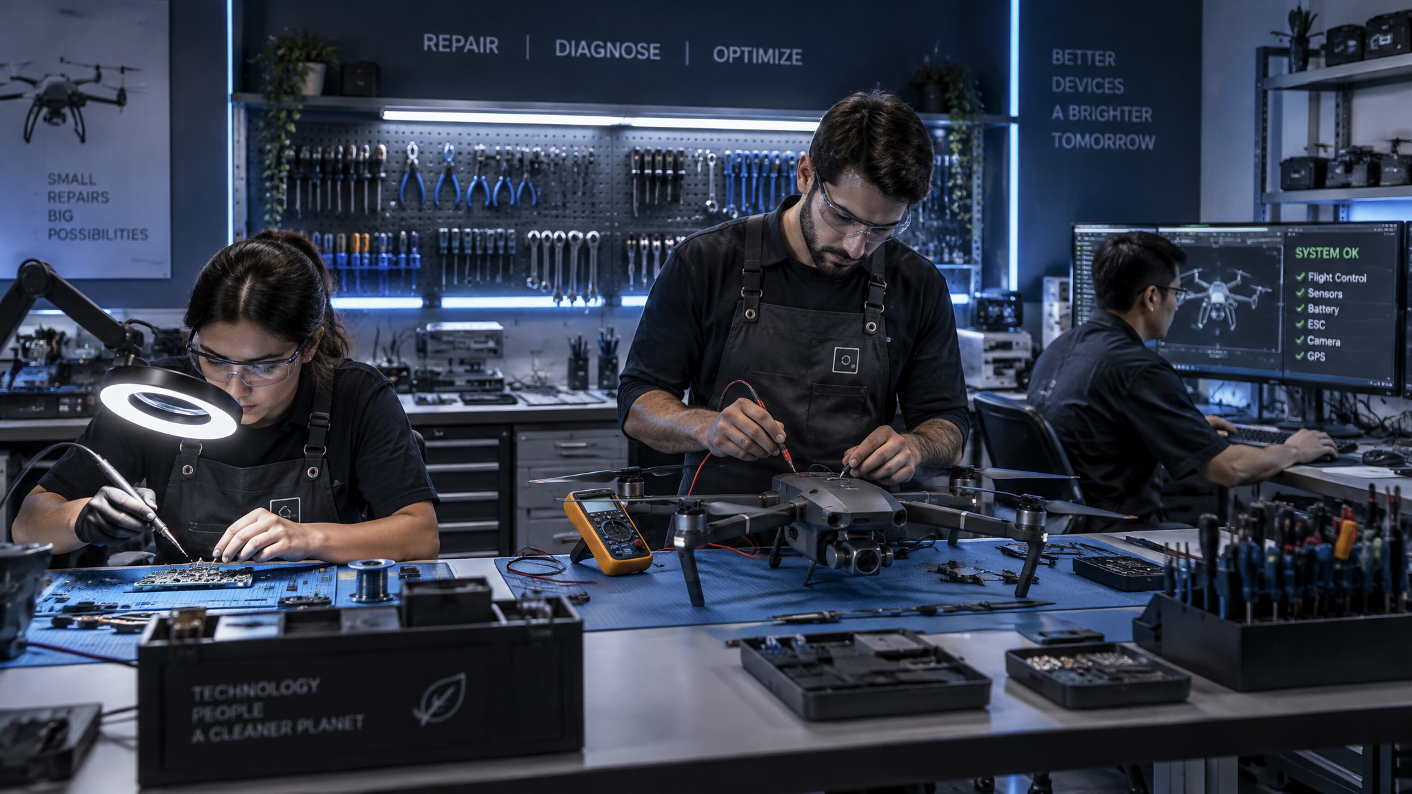 DJI Labs teknik ekip