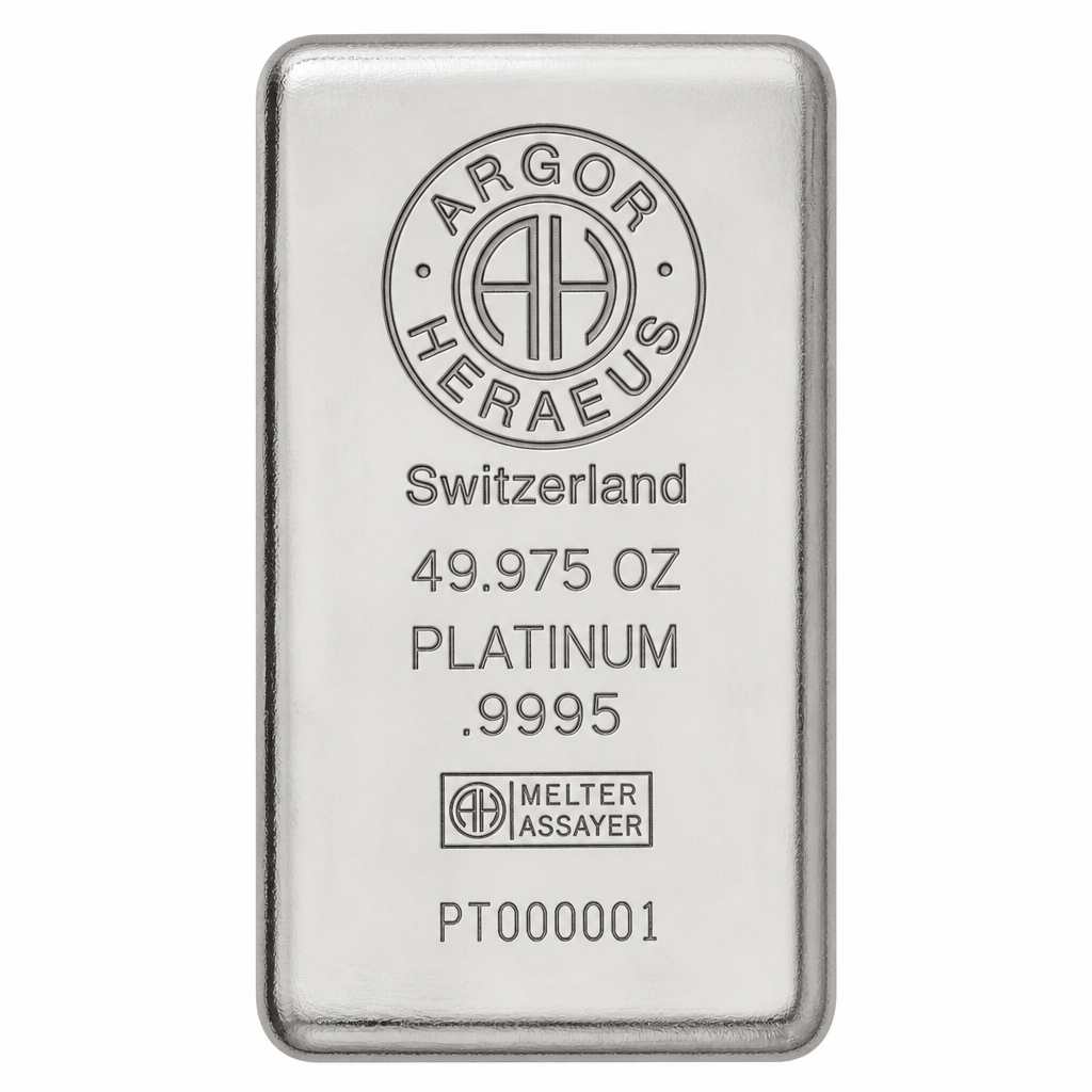 Argor-Heraeus 49.975 oz Platinum Bar – Swiss Precision, Serious Weight
