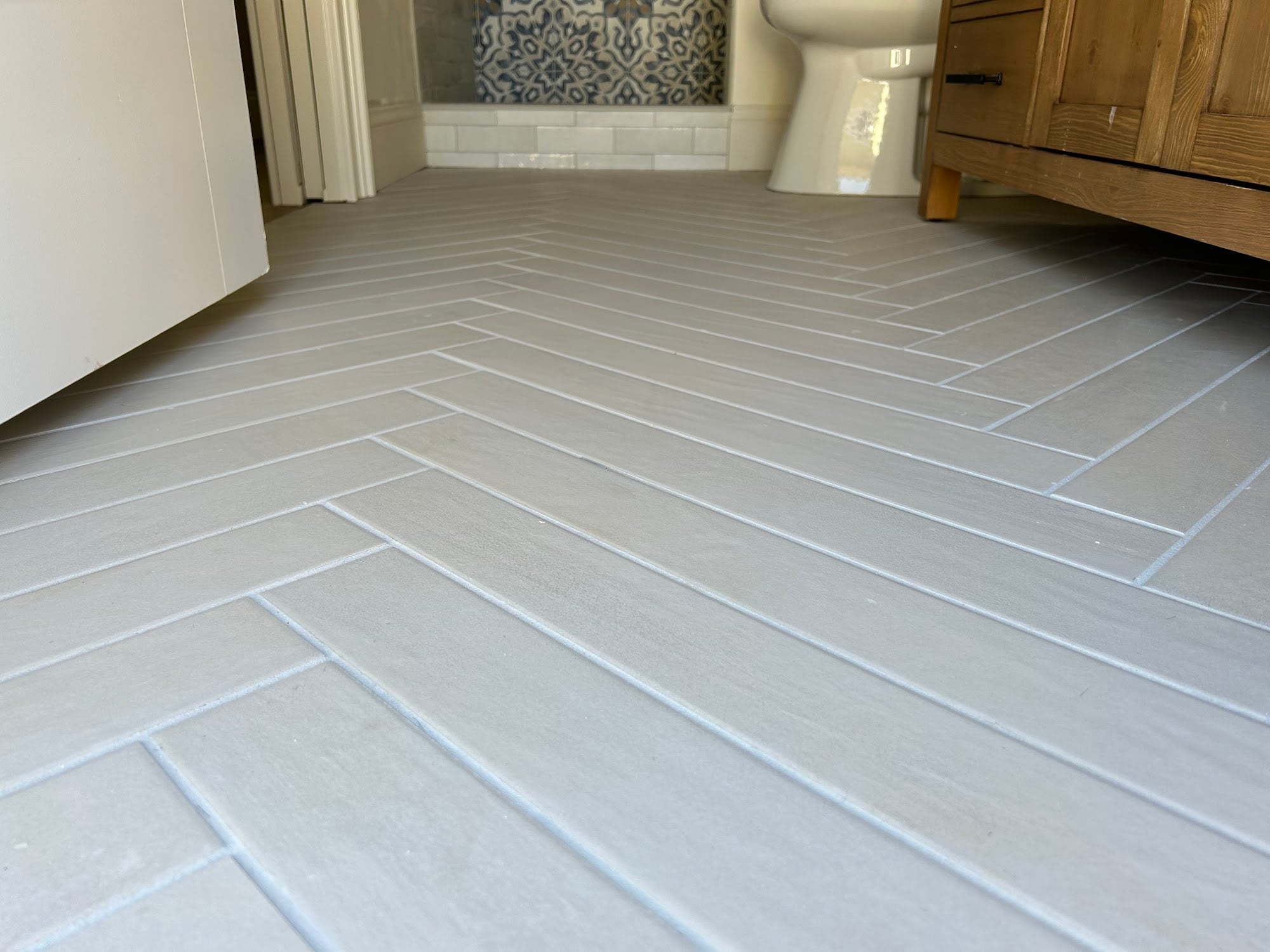 Custom floor tiling project Redding California