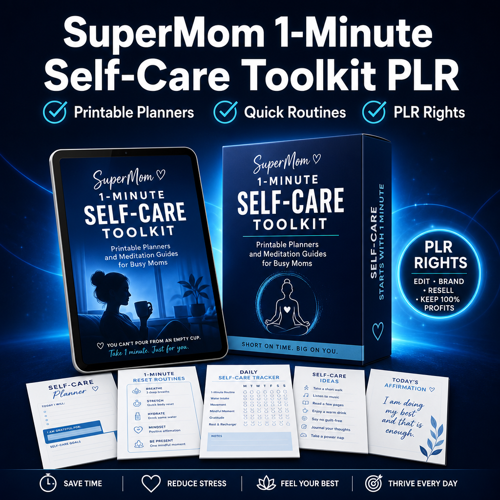 SuperMom 1-Minute Self-Care Toolkit PLR