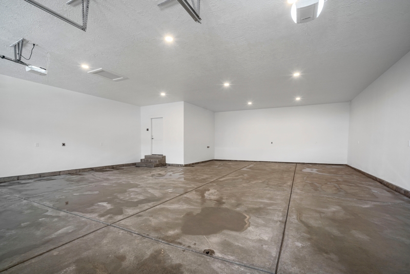 Traditional basement family room