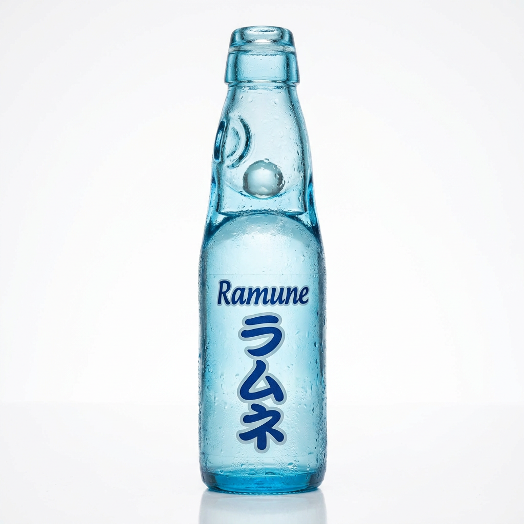 Ramune Soda - Refreshing marble soda in the classic Codd-neck bottle. Pop the marble and enjoy!