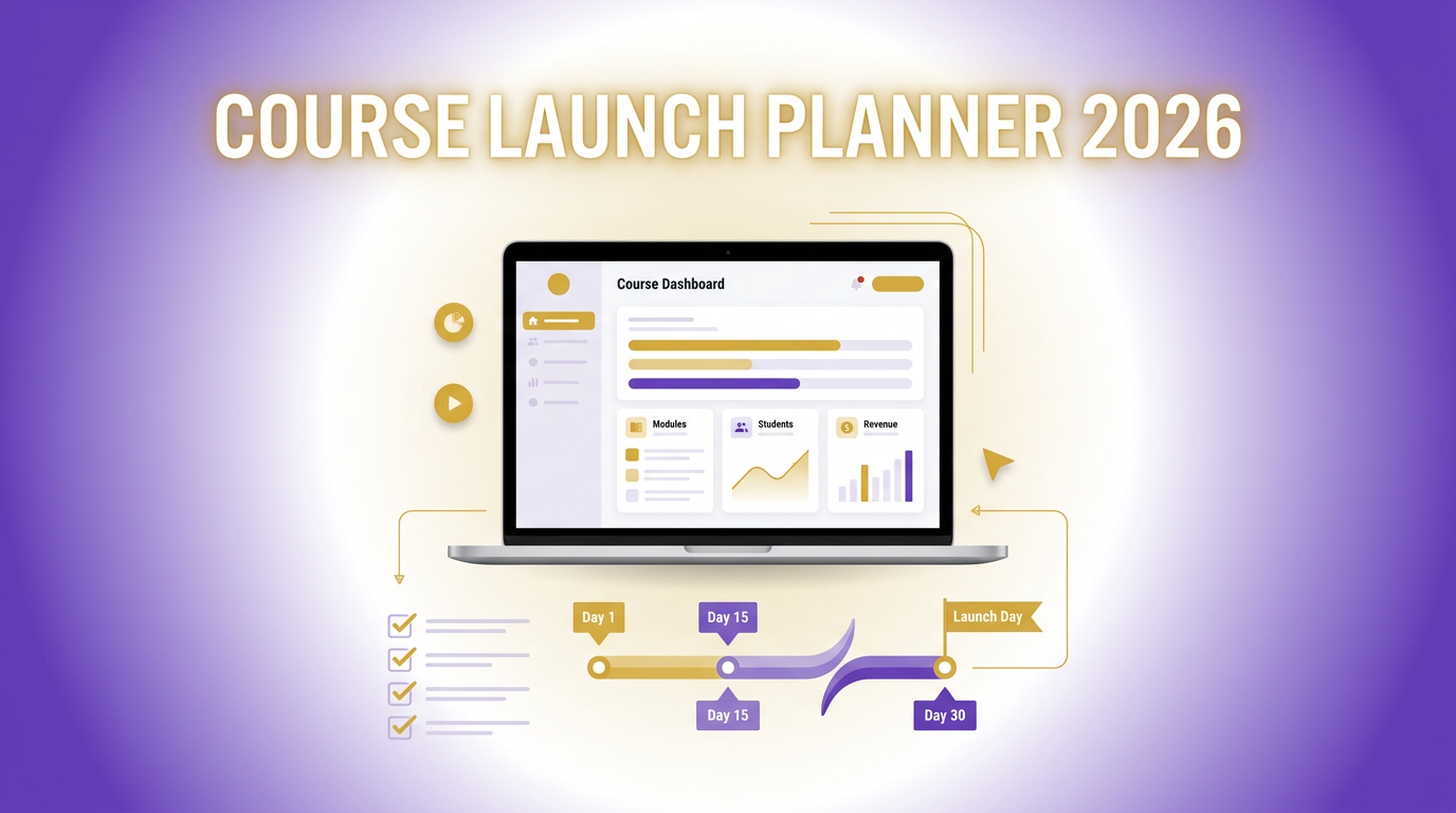 Best Online Course Launch Planner Canva Template 2026: Launch Your Course in 30 Days