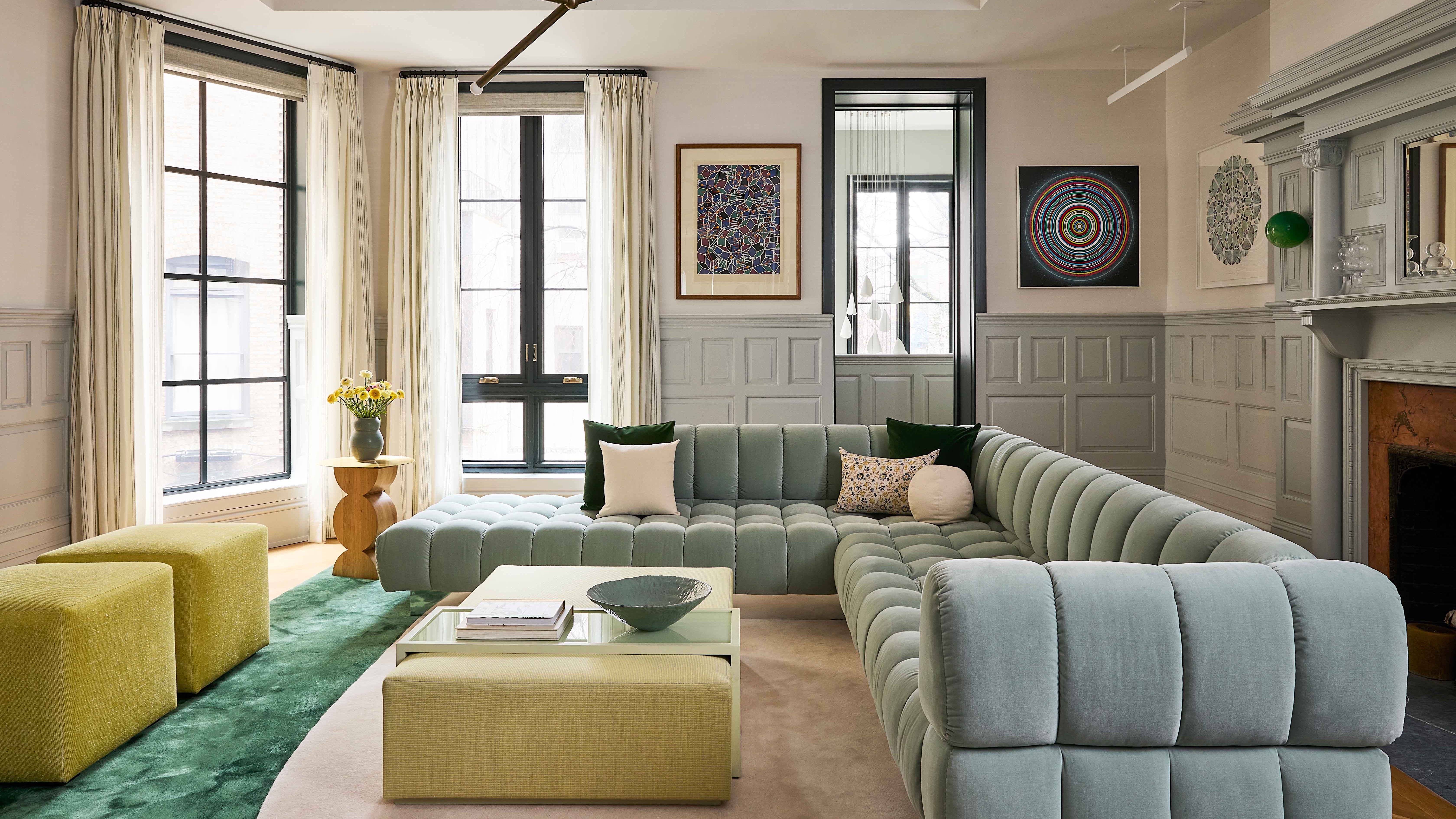 Beautifully painted modern living room