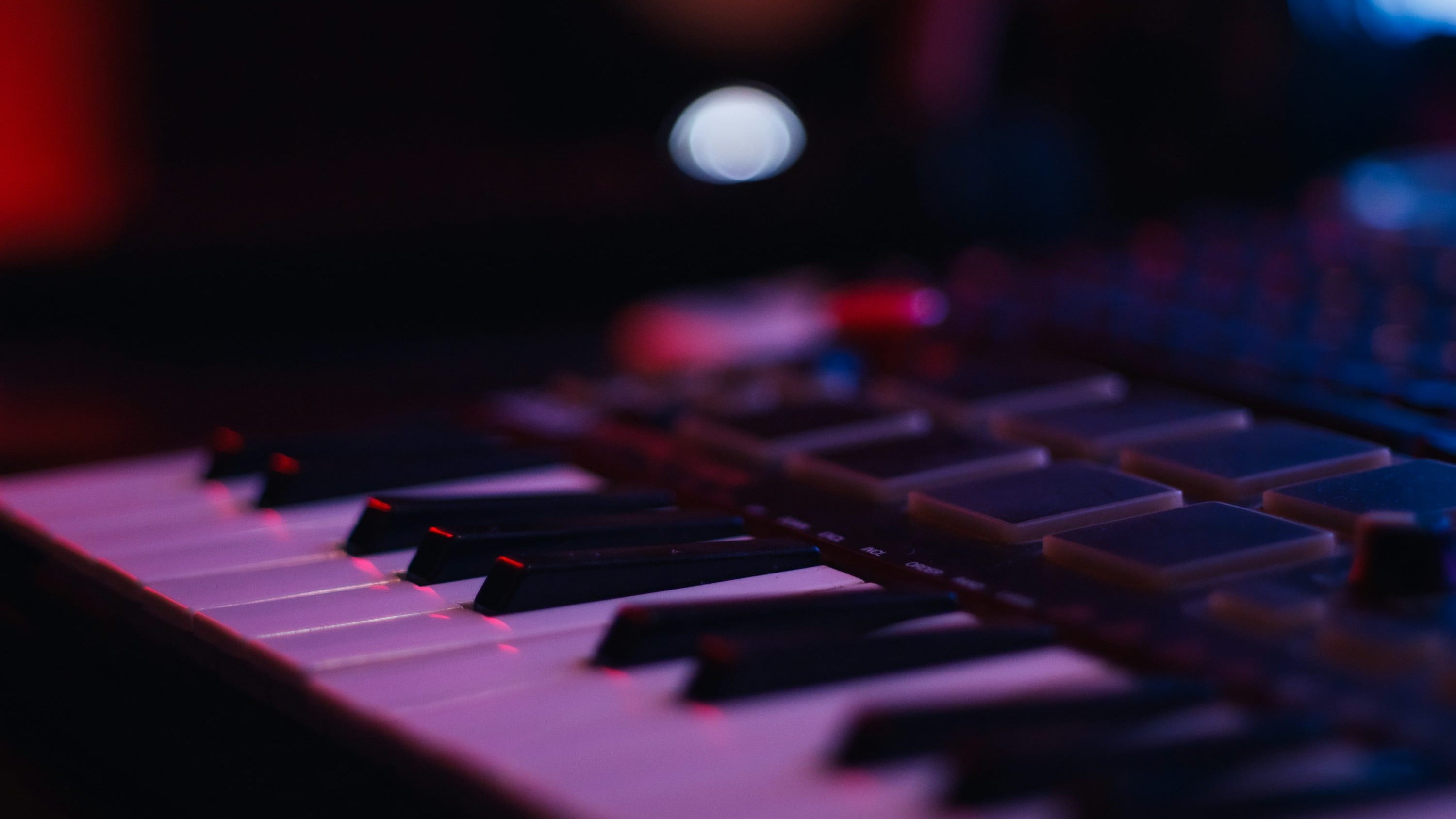 MIDI keyboard in studio